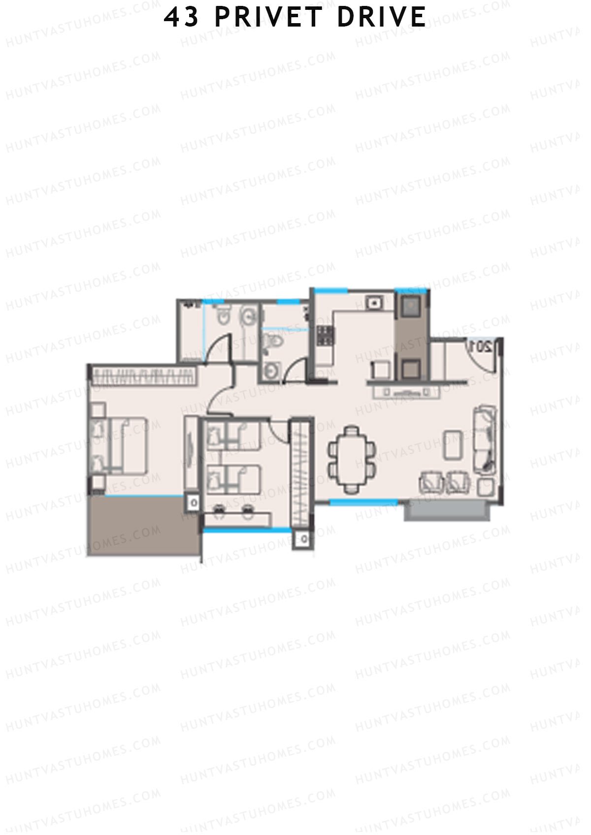43 Privet Drive Tower C Unit 4 Floor Plan