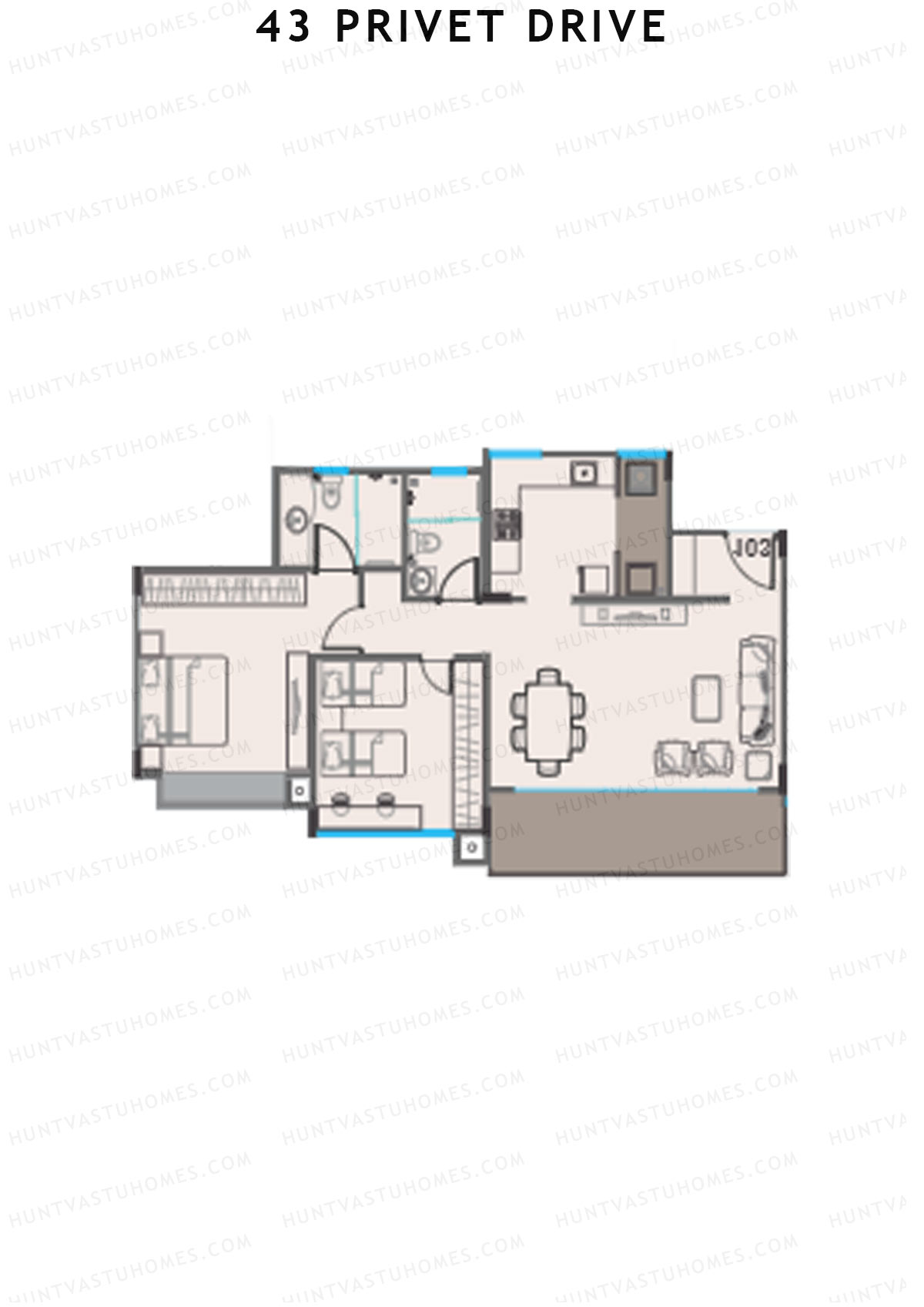43 Privet Drive Tower C Unit 4 Floor Plan