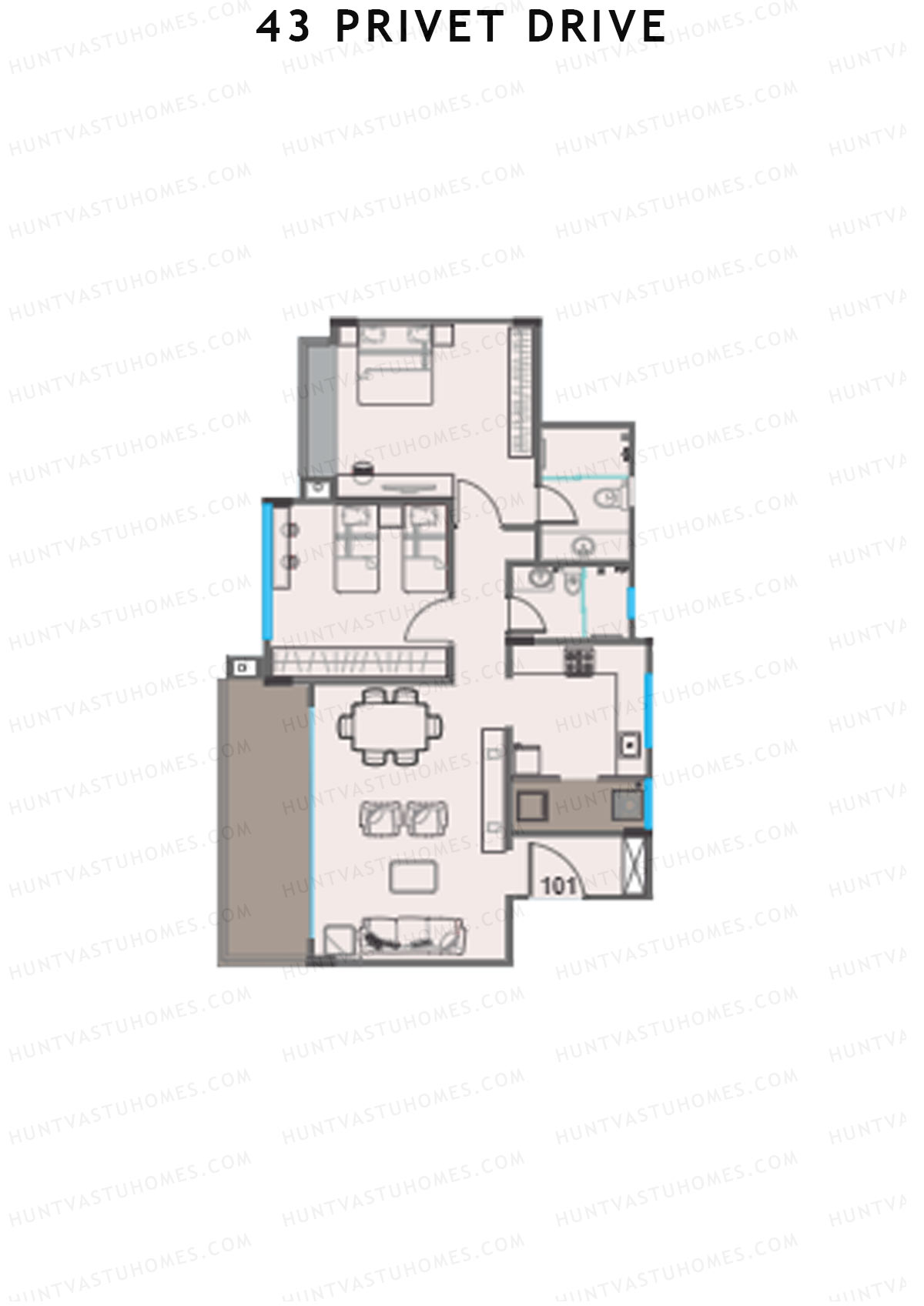 43 Privet Drive Tower D Unit 1 Floor Plan