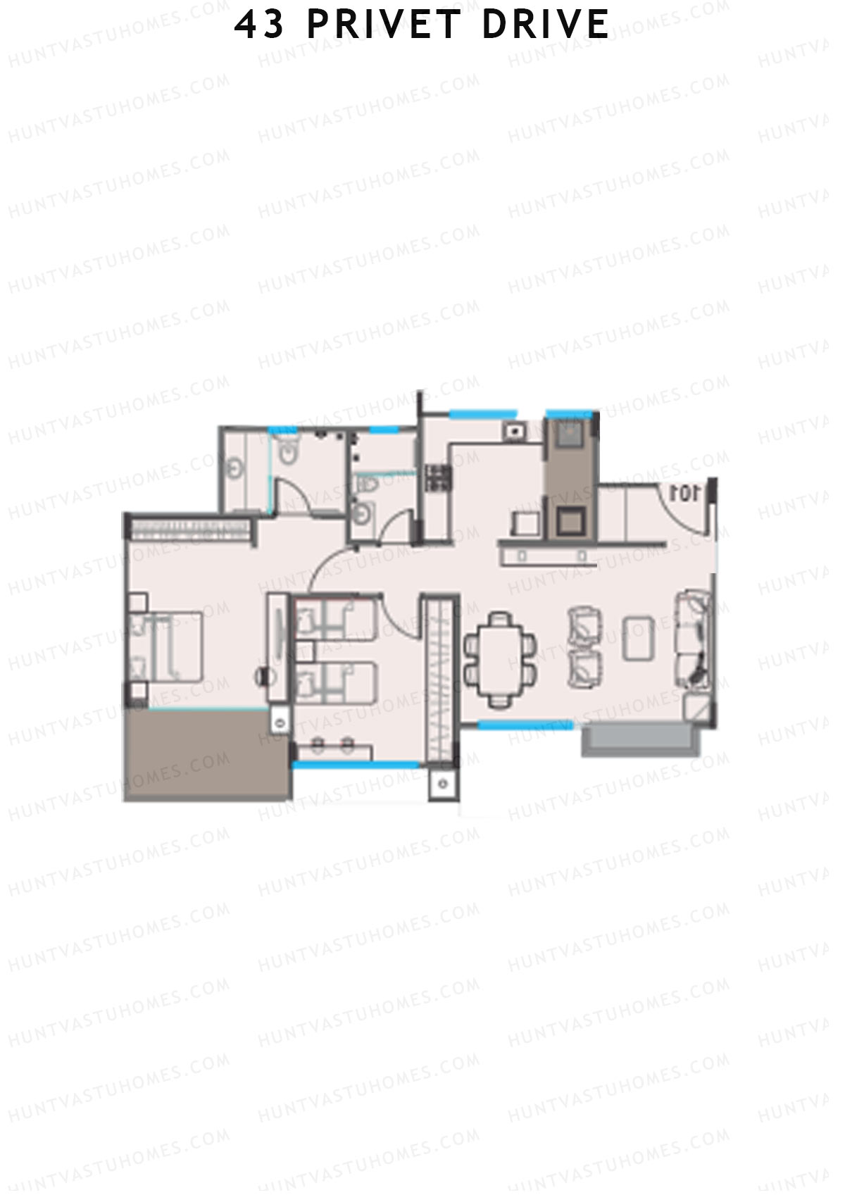 43 Privet Drive Tower D Unit 2 Floor Plan