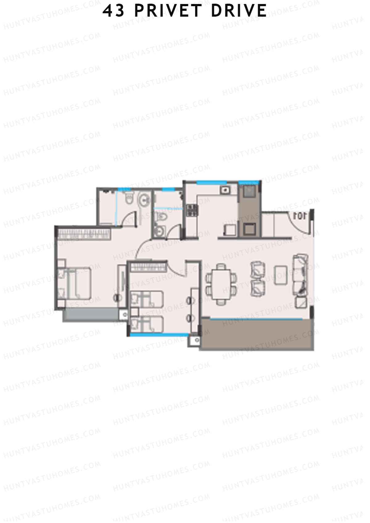 43 Privet Drive Tower D Unit 2 Floor Plan