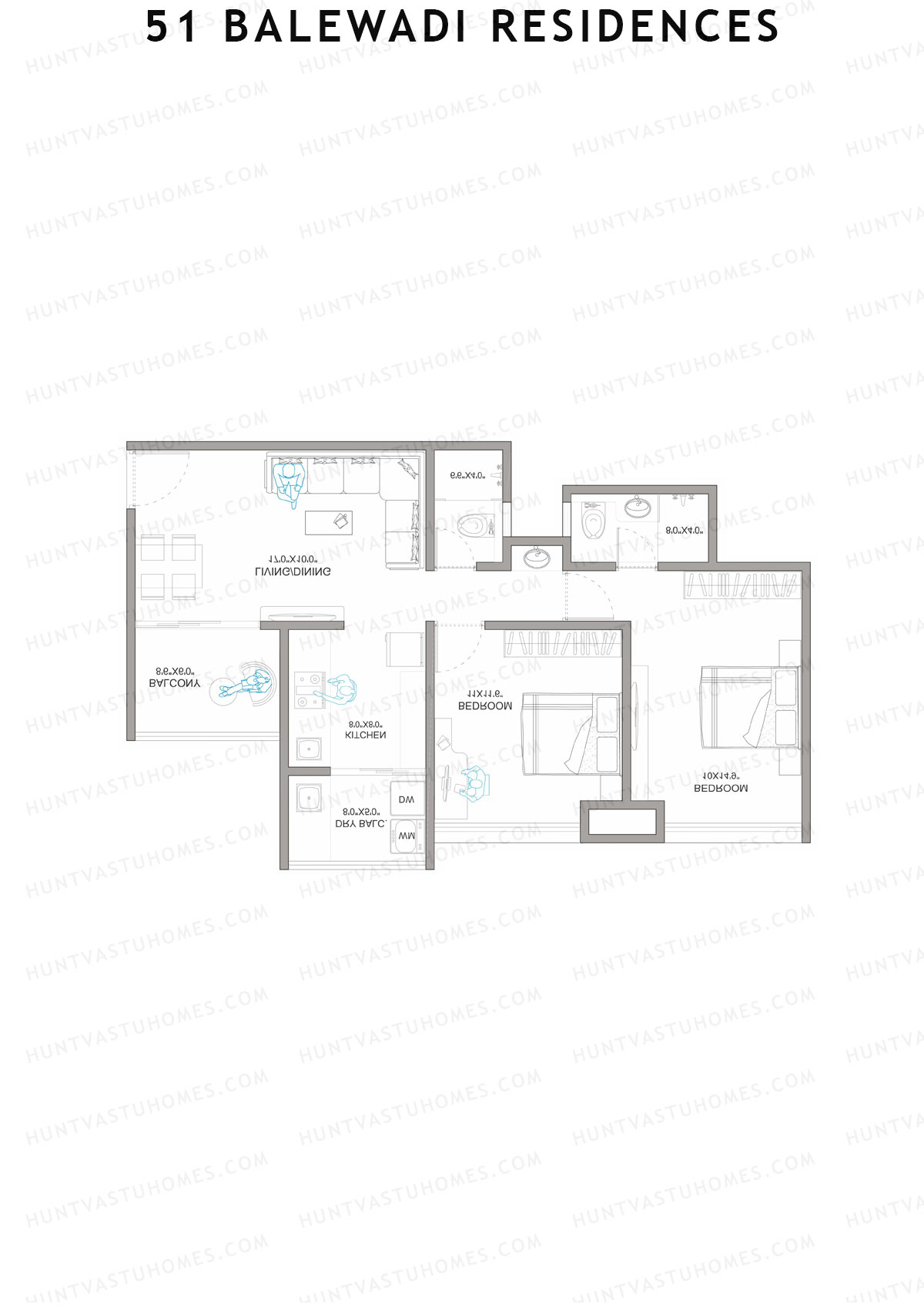 51 Balewadi Residences Wing C Amara Unit 4 Floor Plan