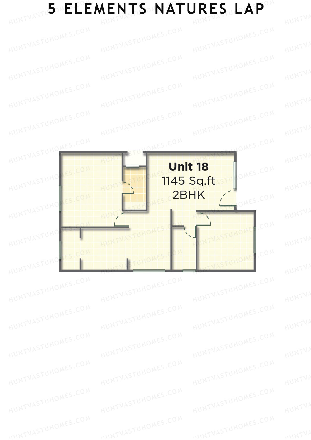 5 Elements Natures Lap, Block A Wing 2, Unit 18, 2BHK, Super Area 1145   sq ft 