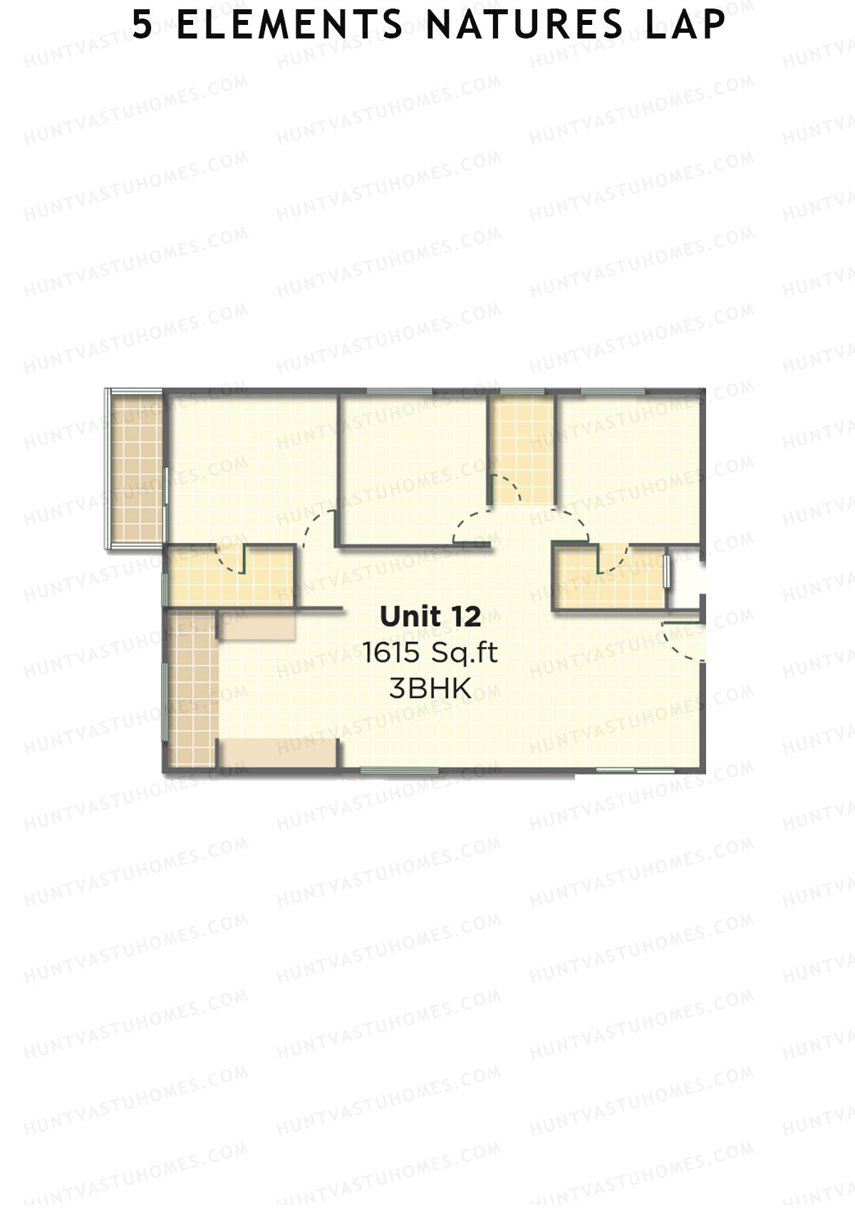 5 Elements Natures Lap, Block B Wing 3, Unit 20, 3BHK, Super Area 1595   sq ft 
