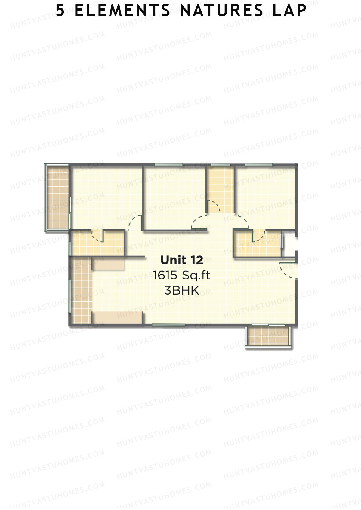 5 Elements Natures Lap, Block B Wing 6, Unit 49, 3BHK, Super Area 1620   sq ft 