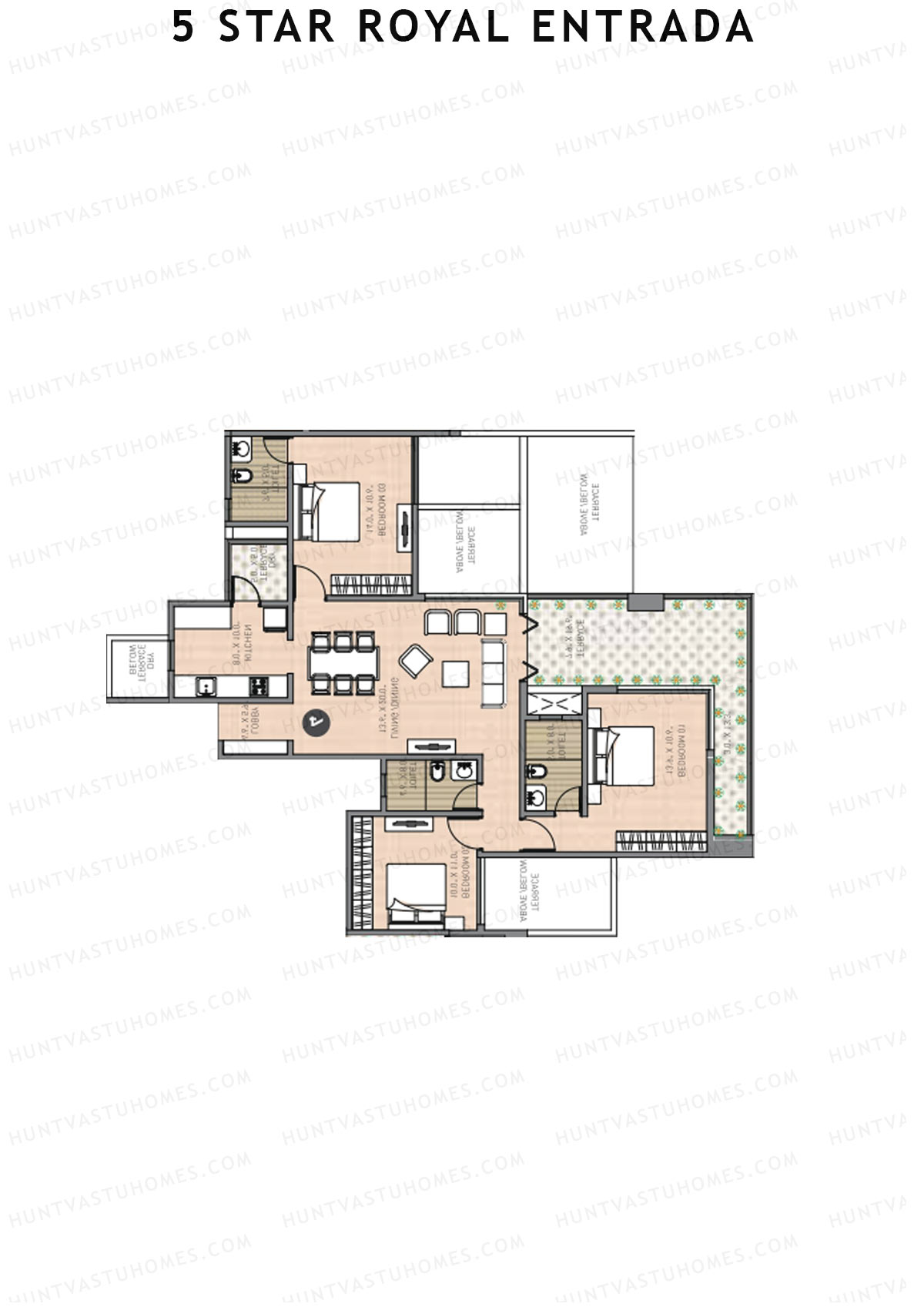 5 Star Royal Entrada Tower B Unit 3 Floor Plan