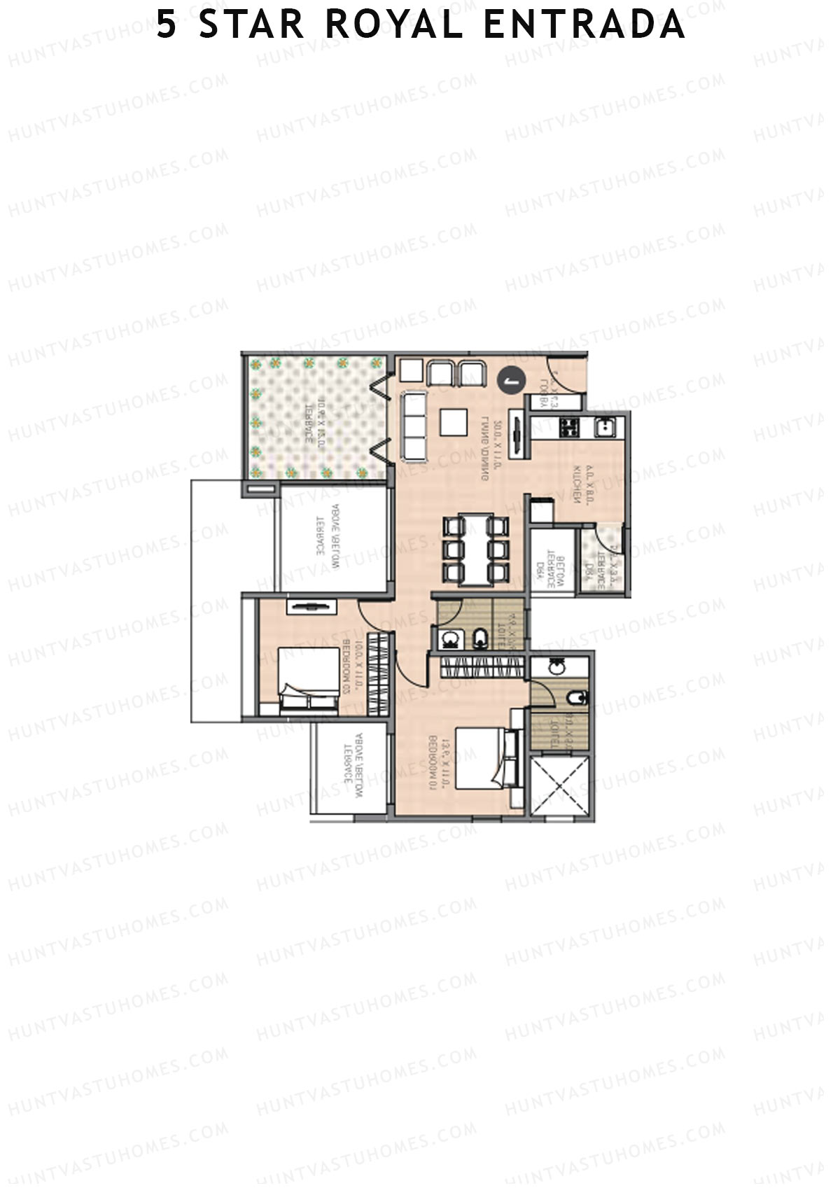 5 Star Royal Entrada Tower B Unit 6 Floor Plan
