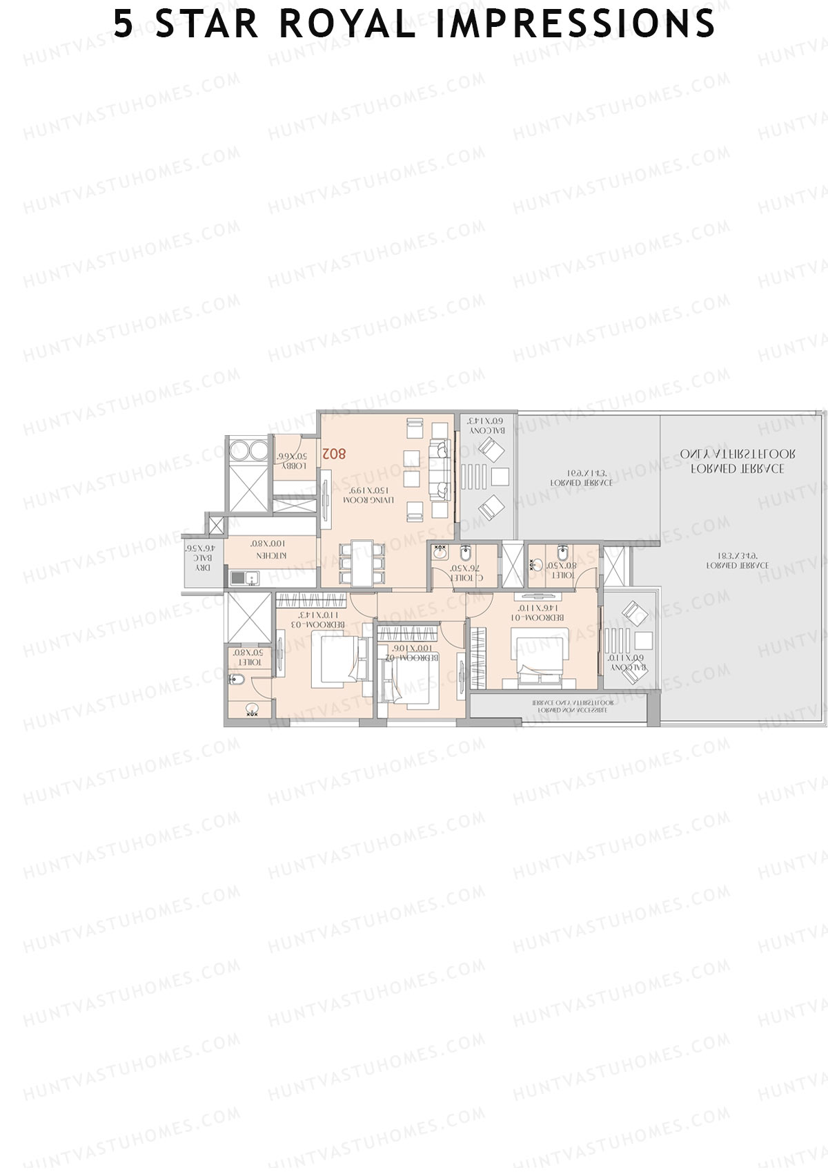 5 Star Royal Impressions Tower A Unit 4 Floor Plan