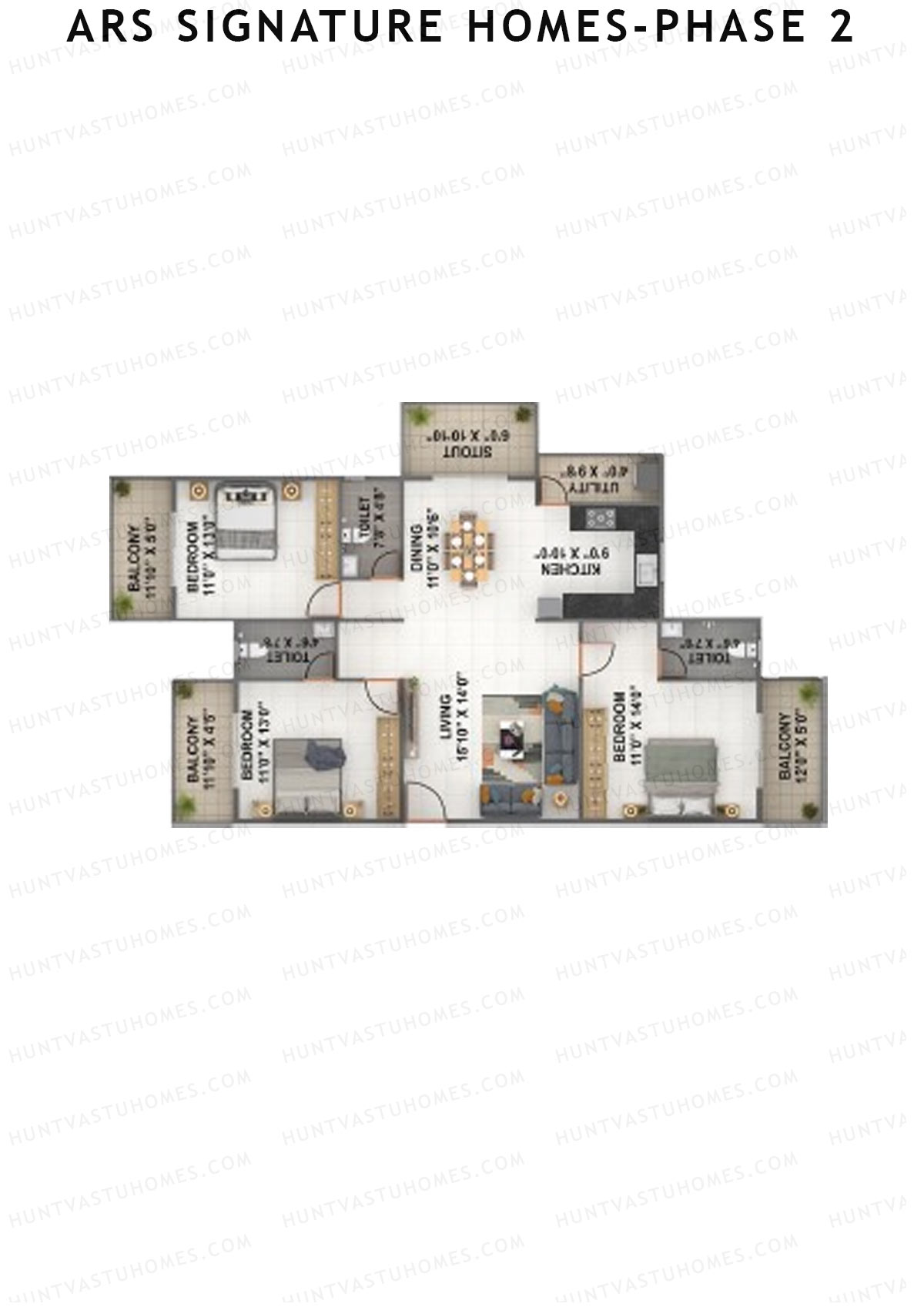 ARS Signature Homes Phase 2 Block A Unit 1 Floor Plan