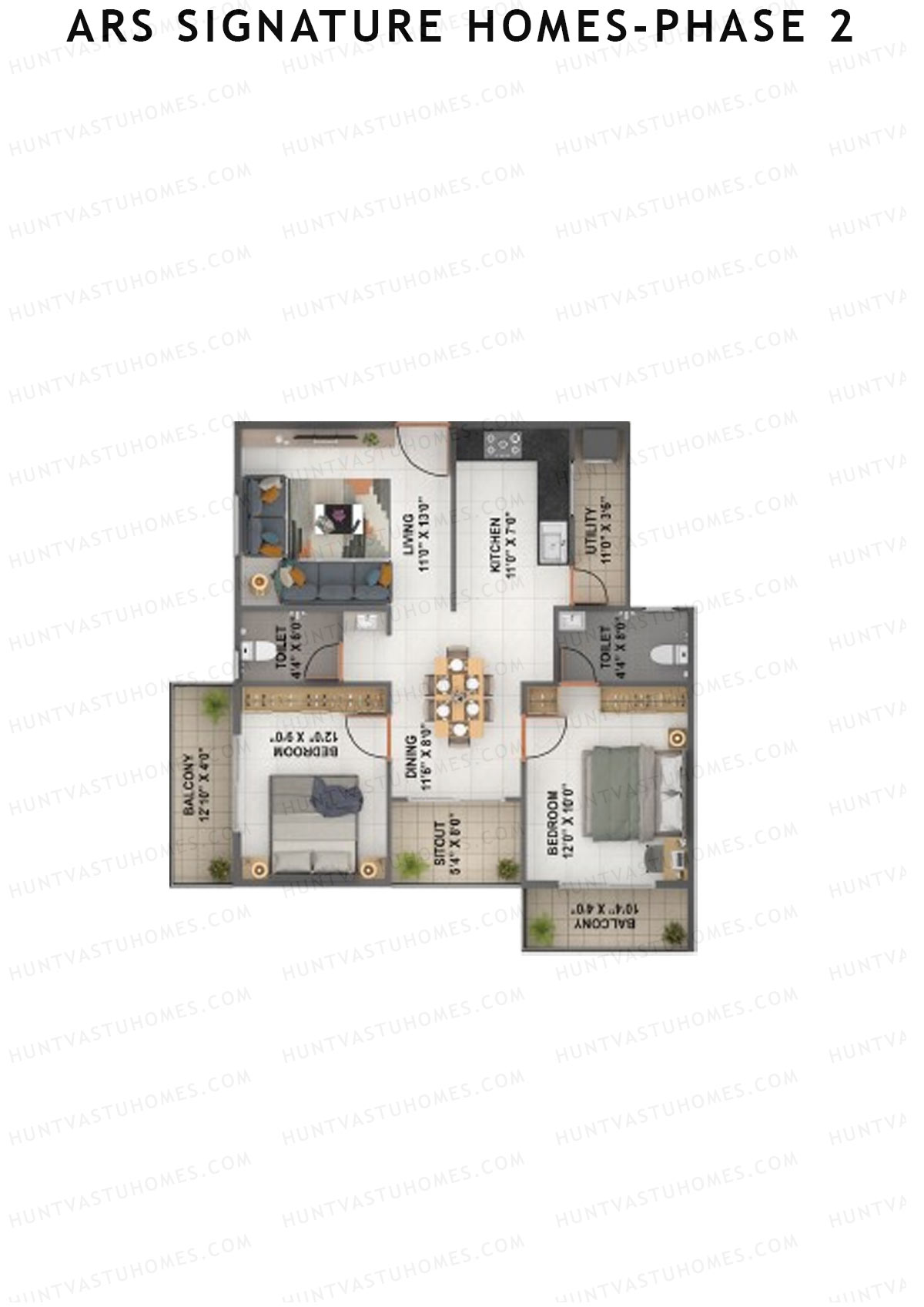 ARS Signature Homes Phase 2 Block A Unit 3 Floor Plan