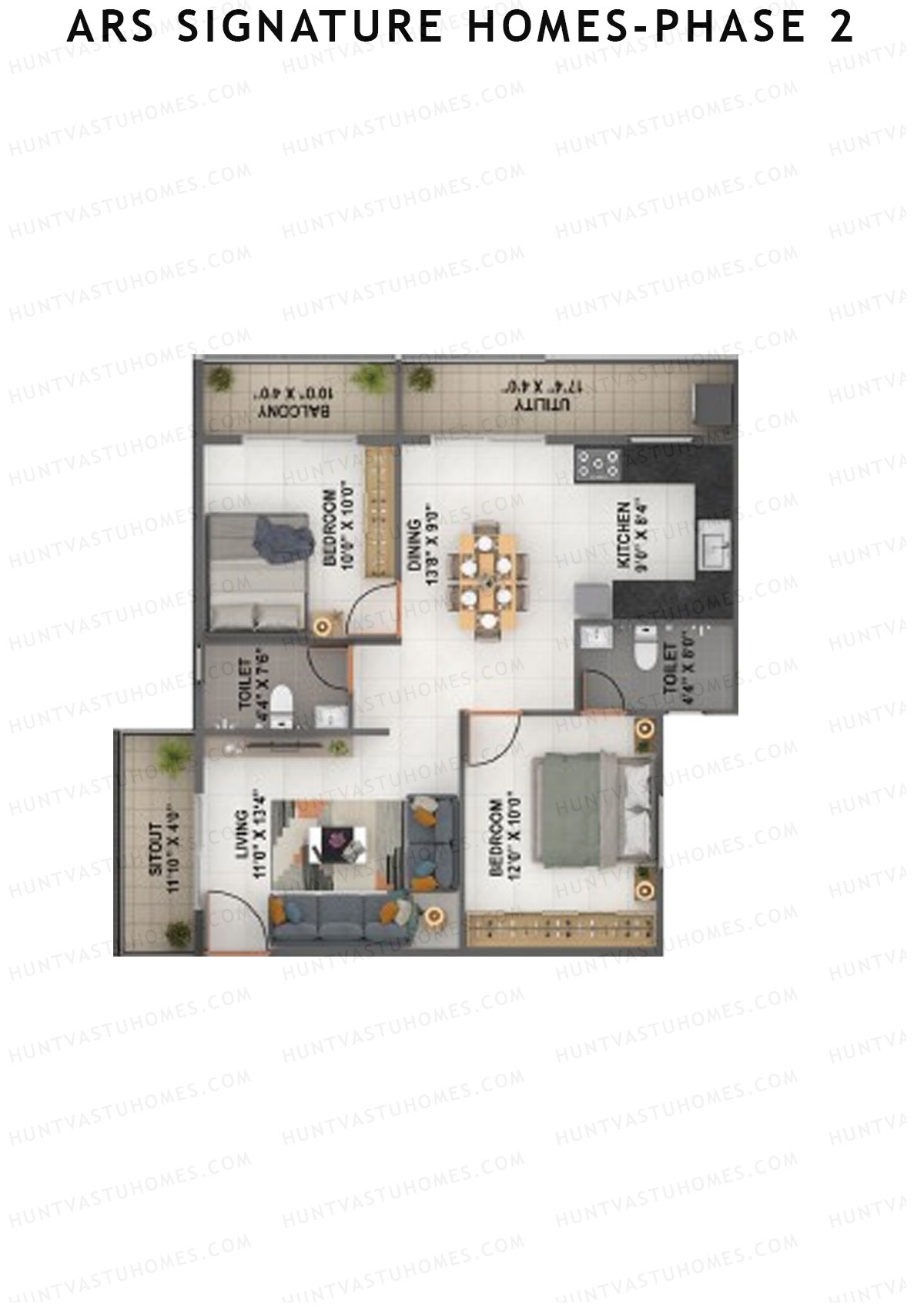 ARS Signature Homes Phase 2 Block A Unit 8 Floor Plan
