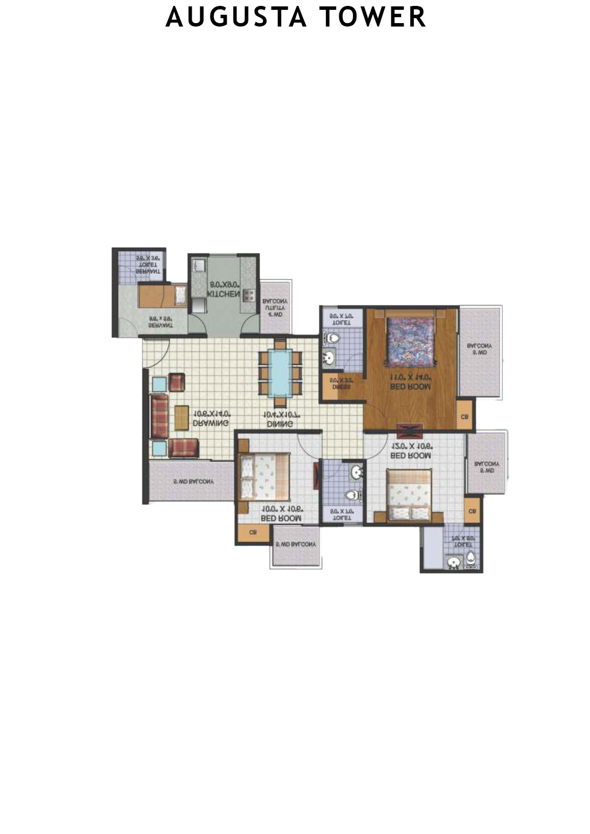 Amrapali Augusta Tower Tower H1 Unit 1 Floor Plan