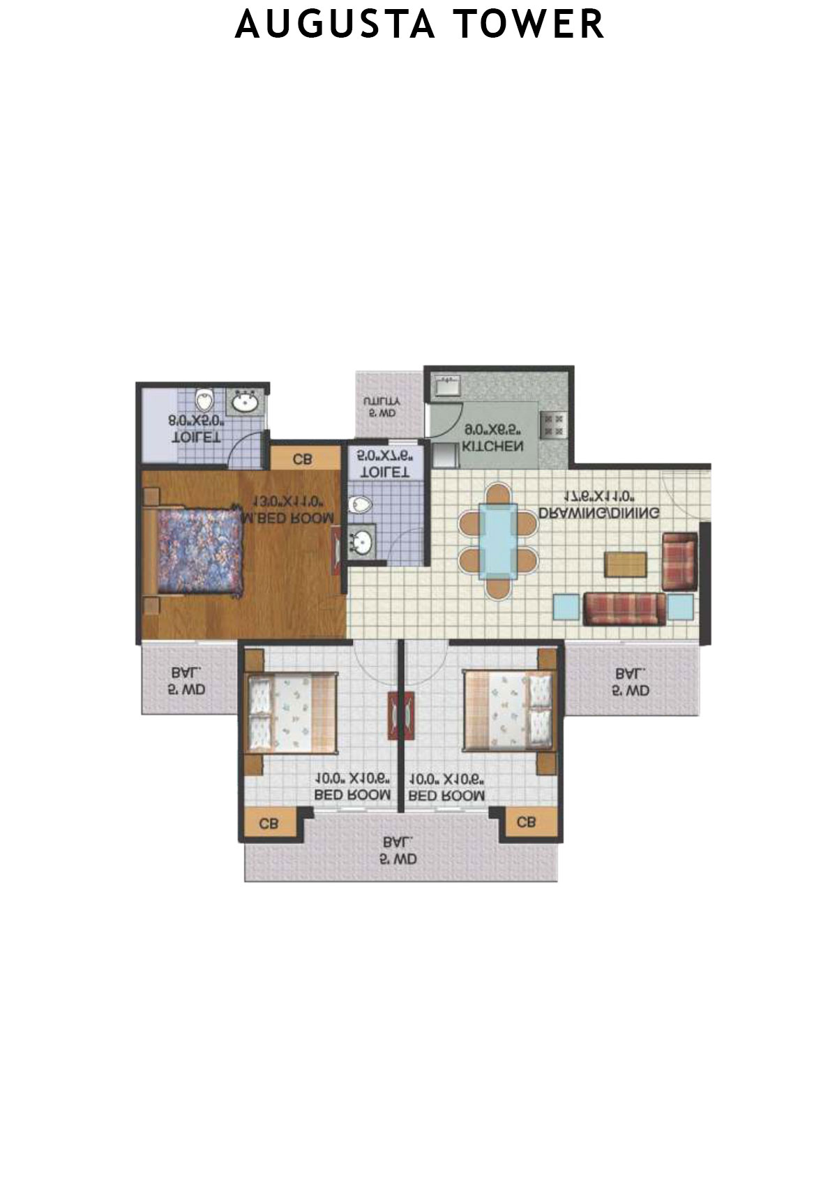 Amrapali Augusta Tower Tower H1 Unit 2 Floor Plan
