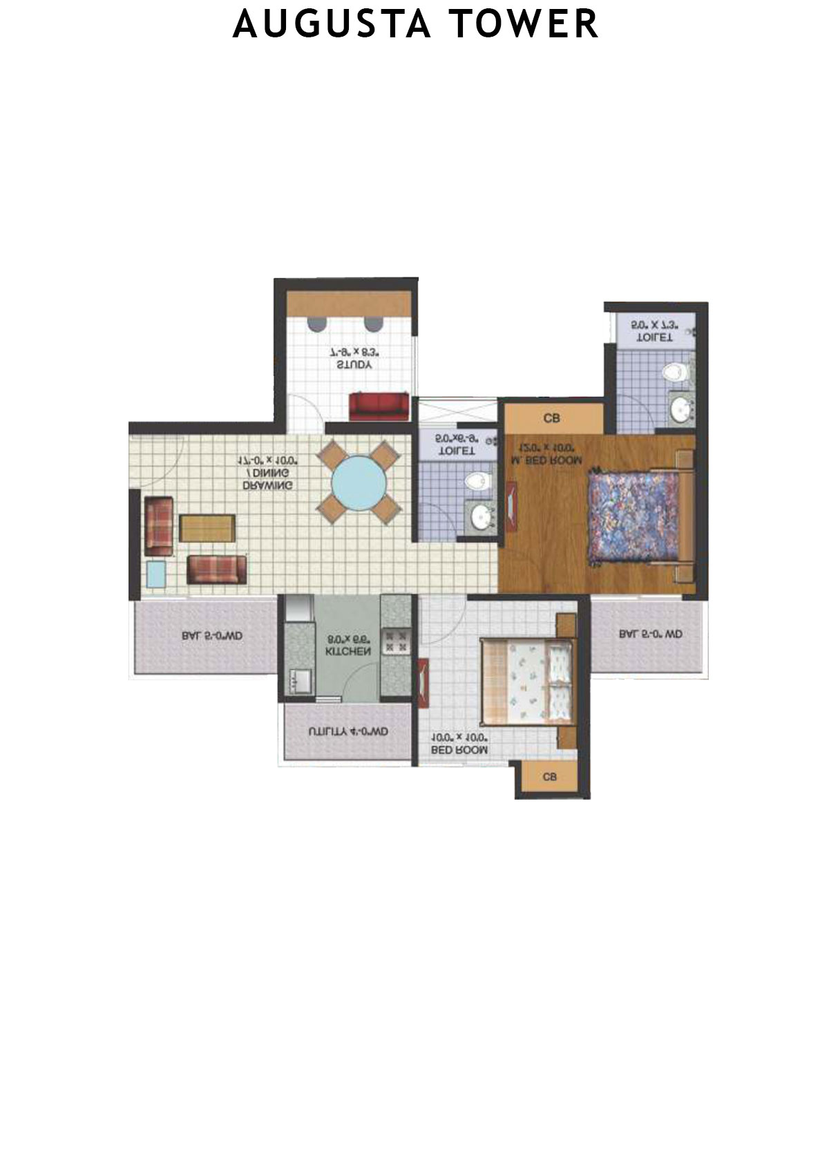 Amrapali Augusta Tower Tower H2 Unit 1 Floor Plan