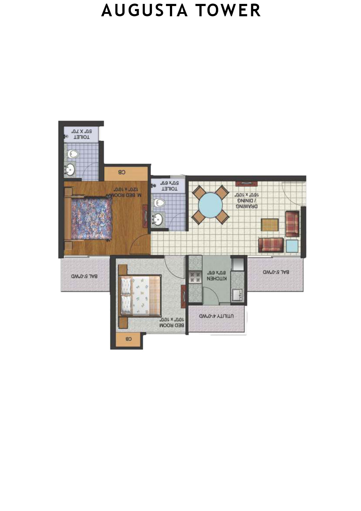 Amrapali Augusta Tower Tower H4 Unit 2 Floor Plan