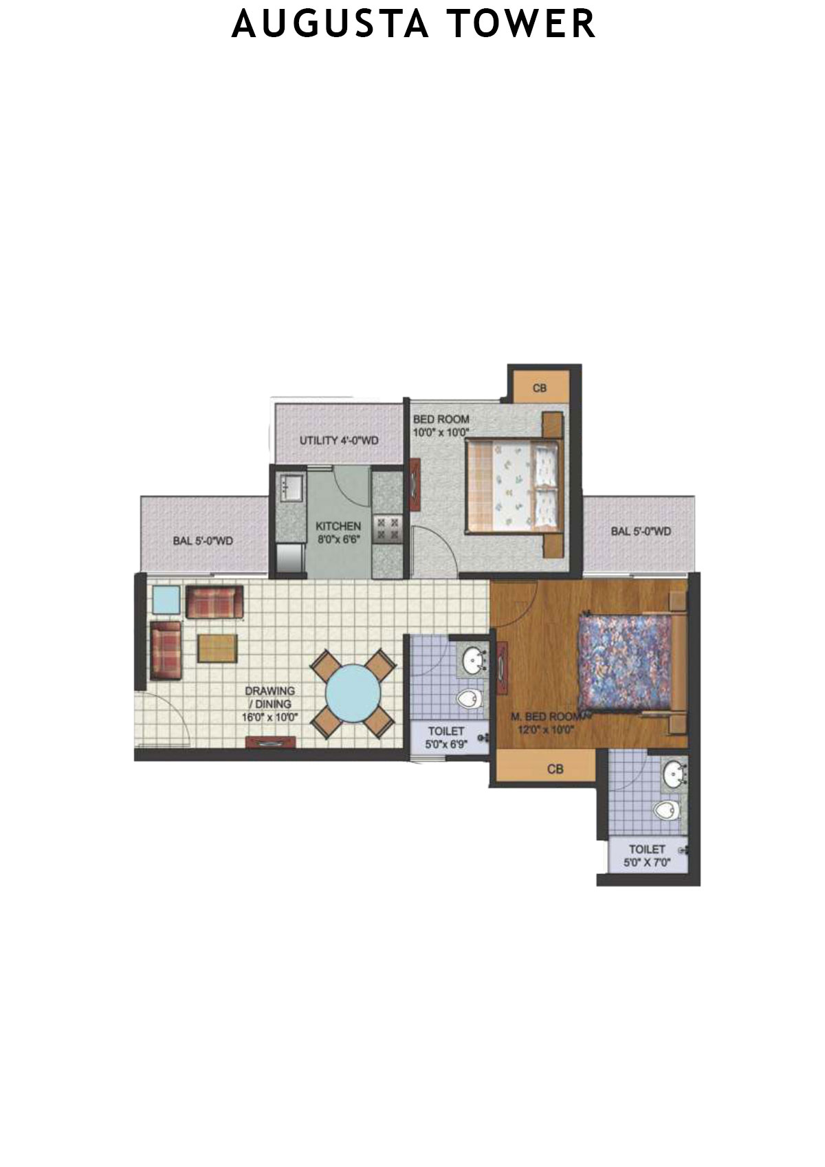 Amrapali Augusta Tower Tower H4 Unit 4 Floor Plan