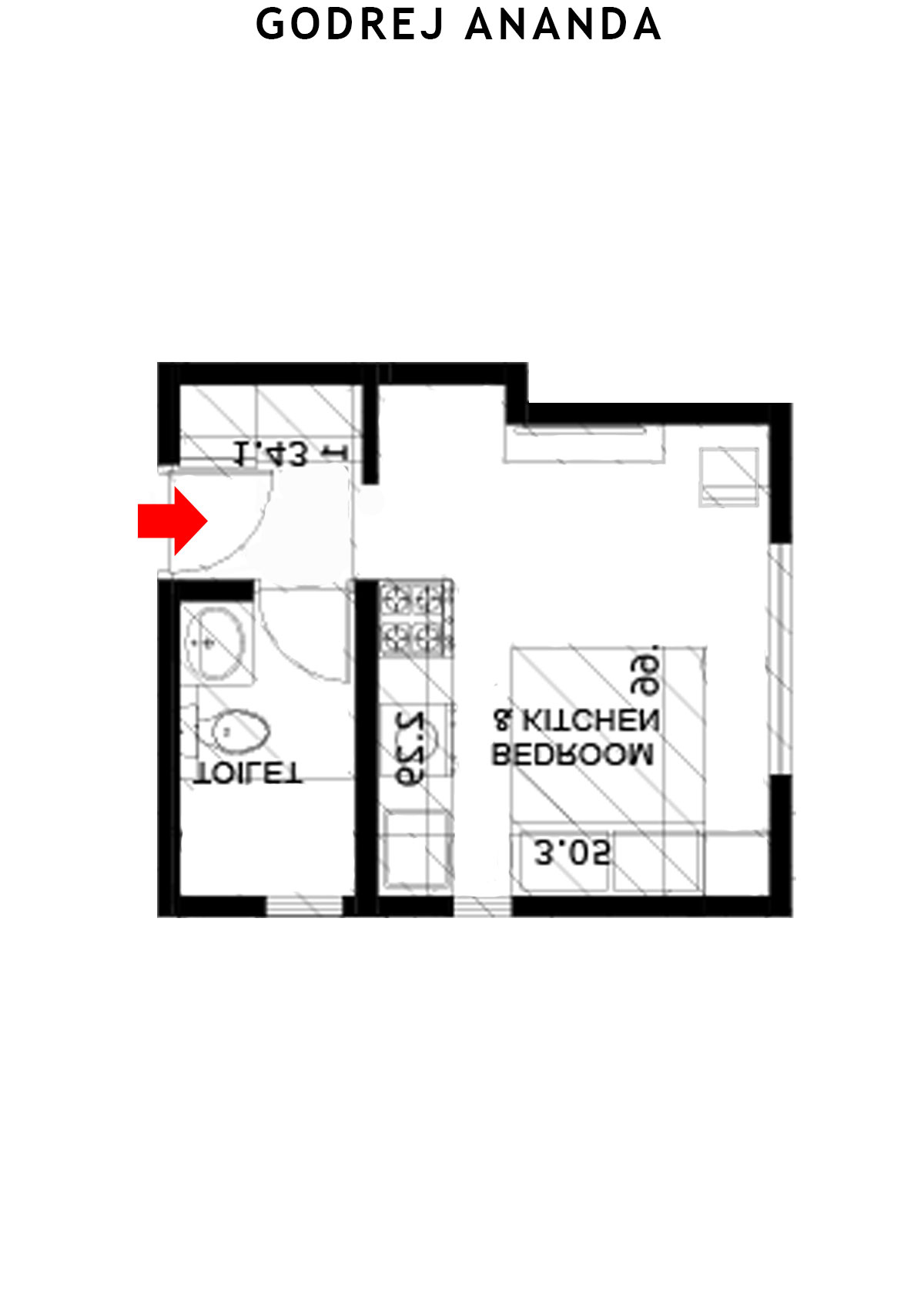 Godrej Ananda Tower 8 Unit 12 (Type 4) Floor Plan
