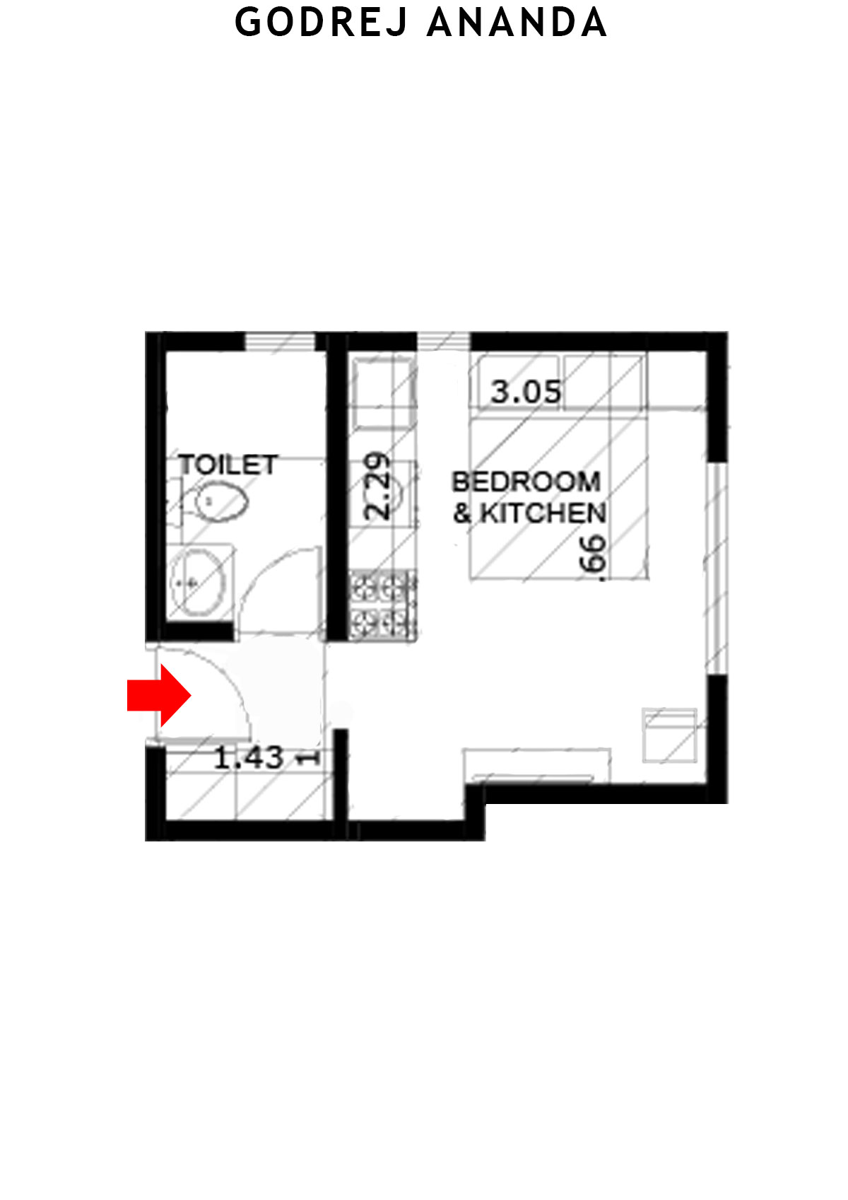 Godrej Ananda Tower 8 Unit 3 (Type 4) Floor Plan