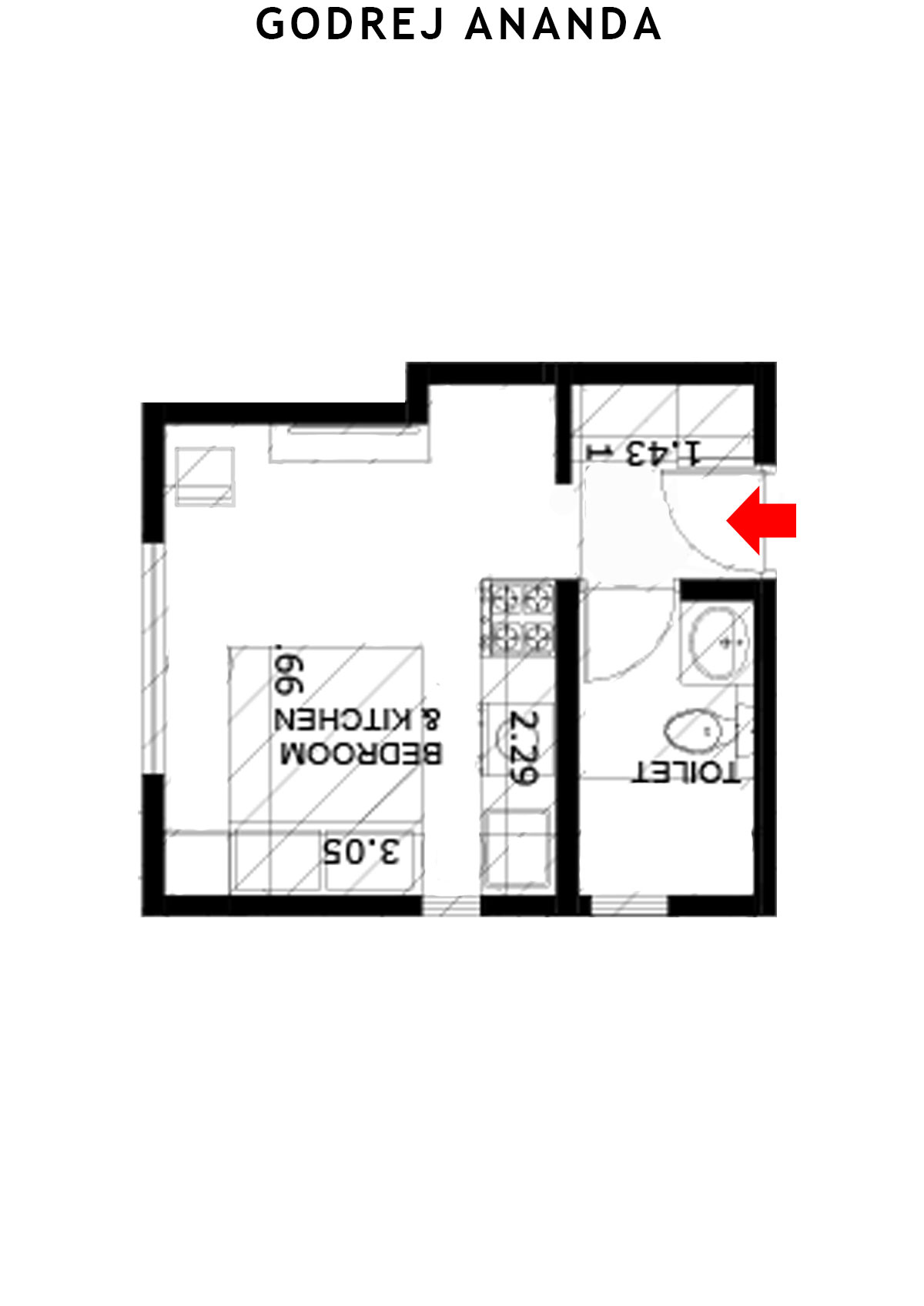 Godrej Ananda Tower 8 Unit 9 (Type 4) Floor Plan