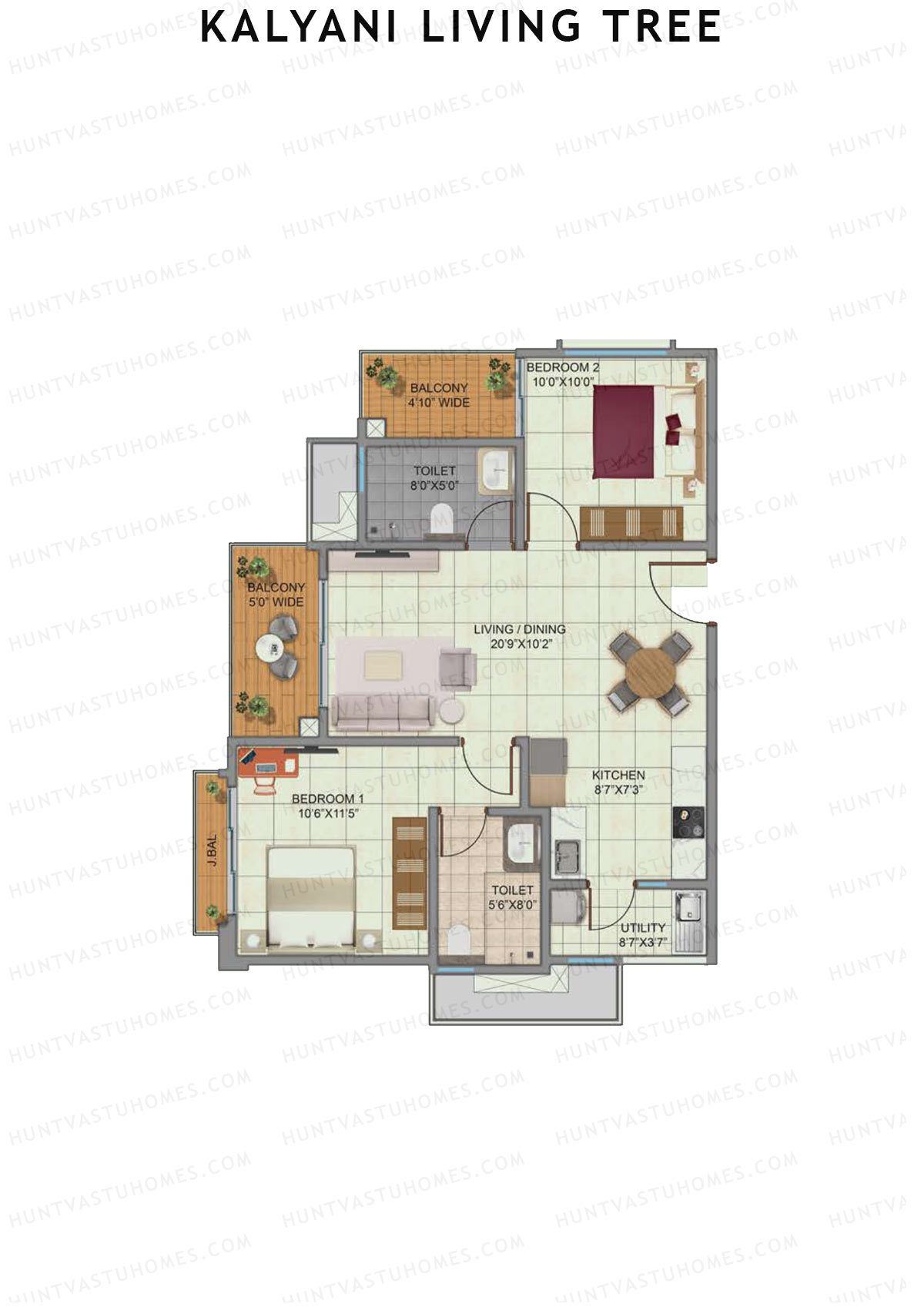 Kalyani Living Tree Deodar Unit 1 Floor Plan