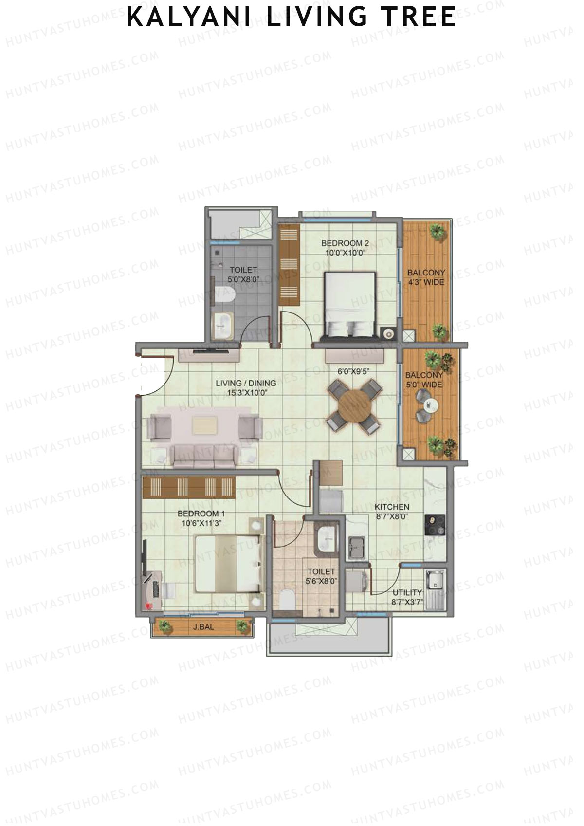 Kalyani Living Tree Deodar Unit 8 Floor Plan