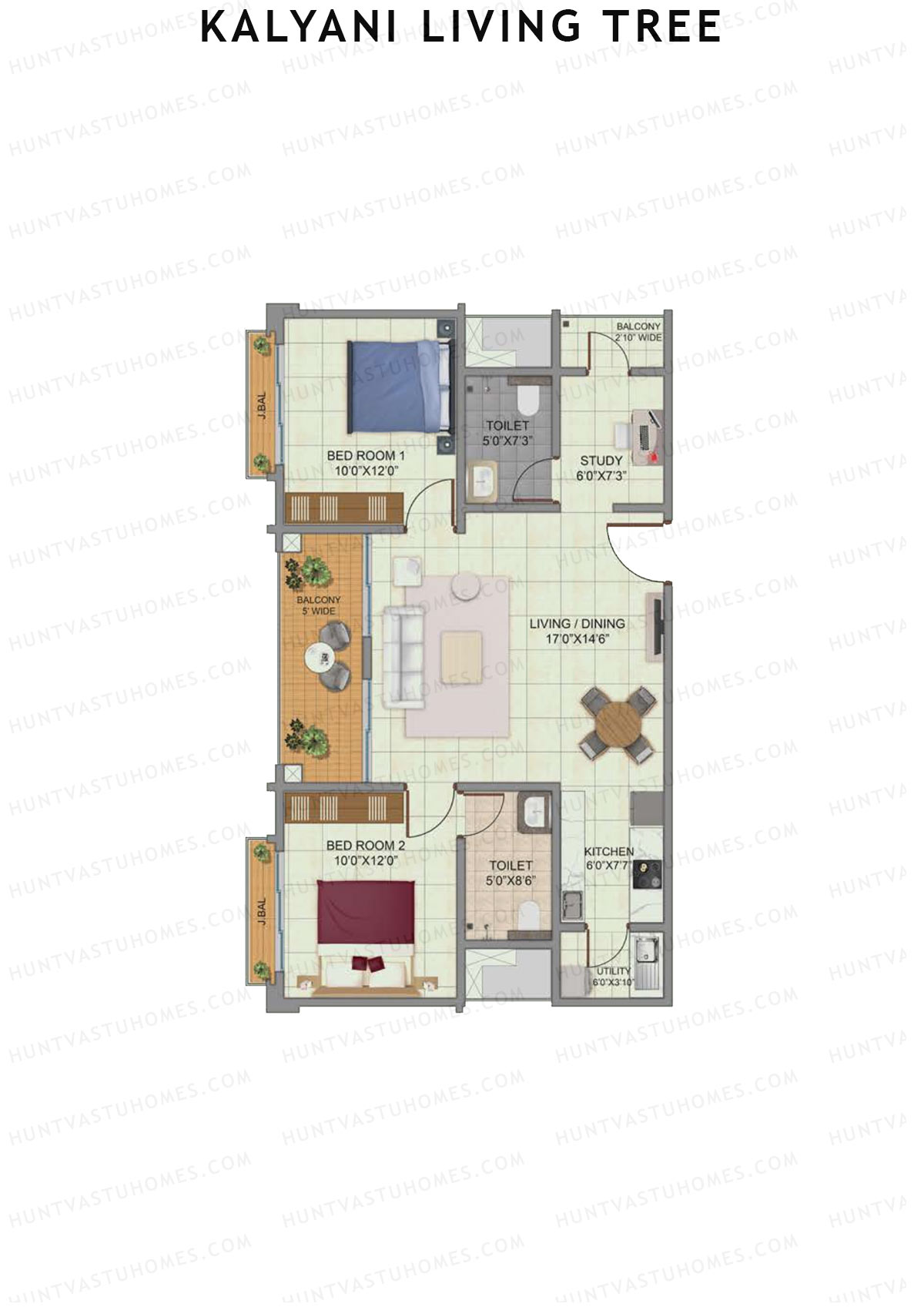 Kalyani Living Tree laurel Unit 13 Floor Plan