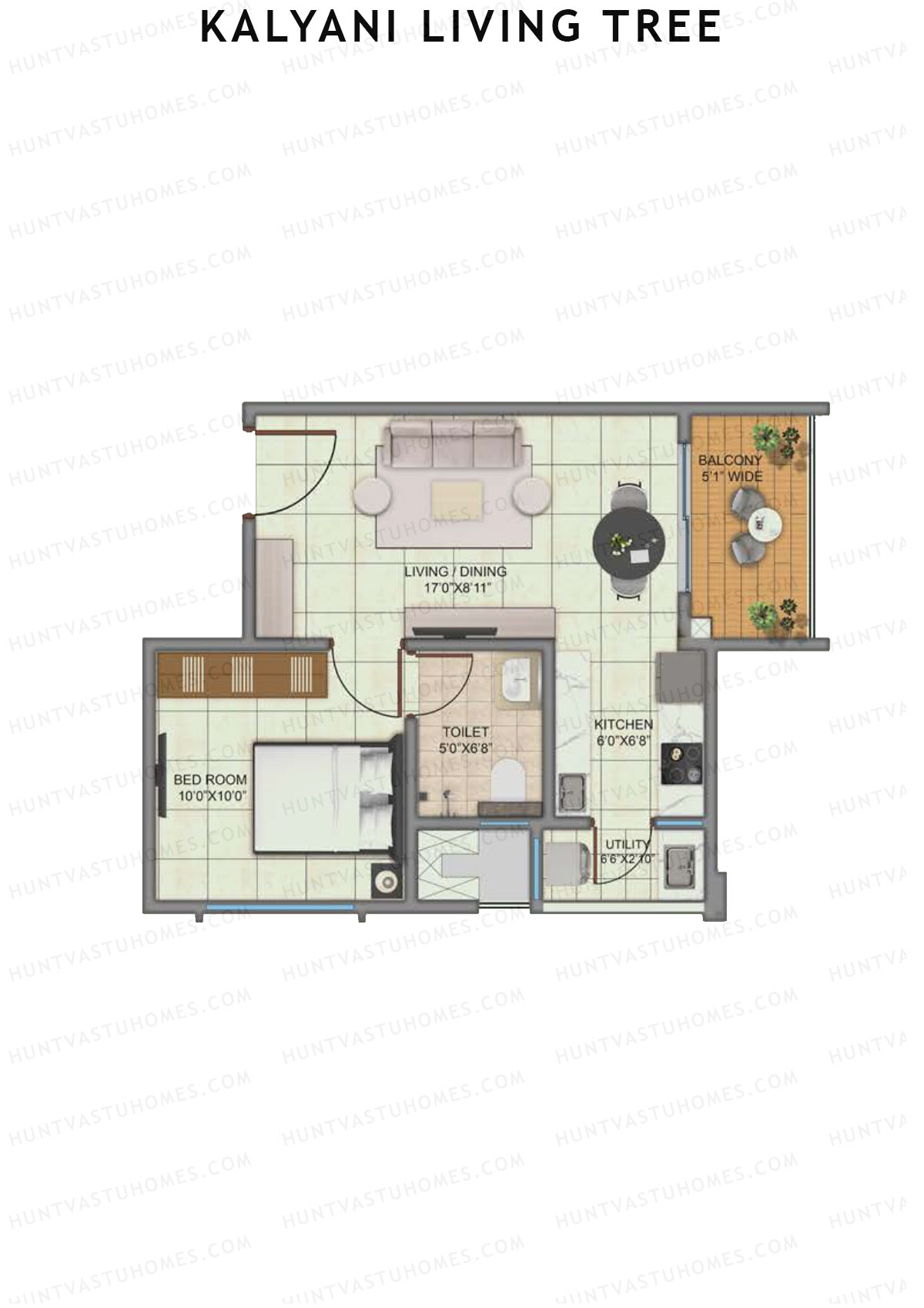 Kalyani Living Tree laurel Unit 1 Floor Plan