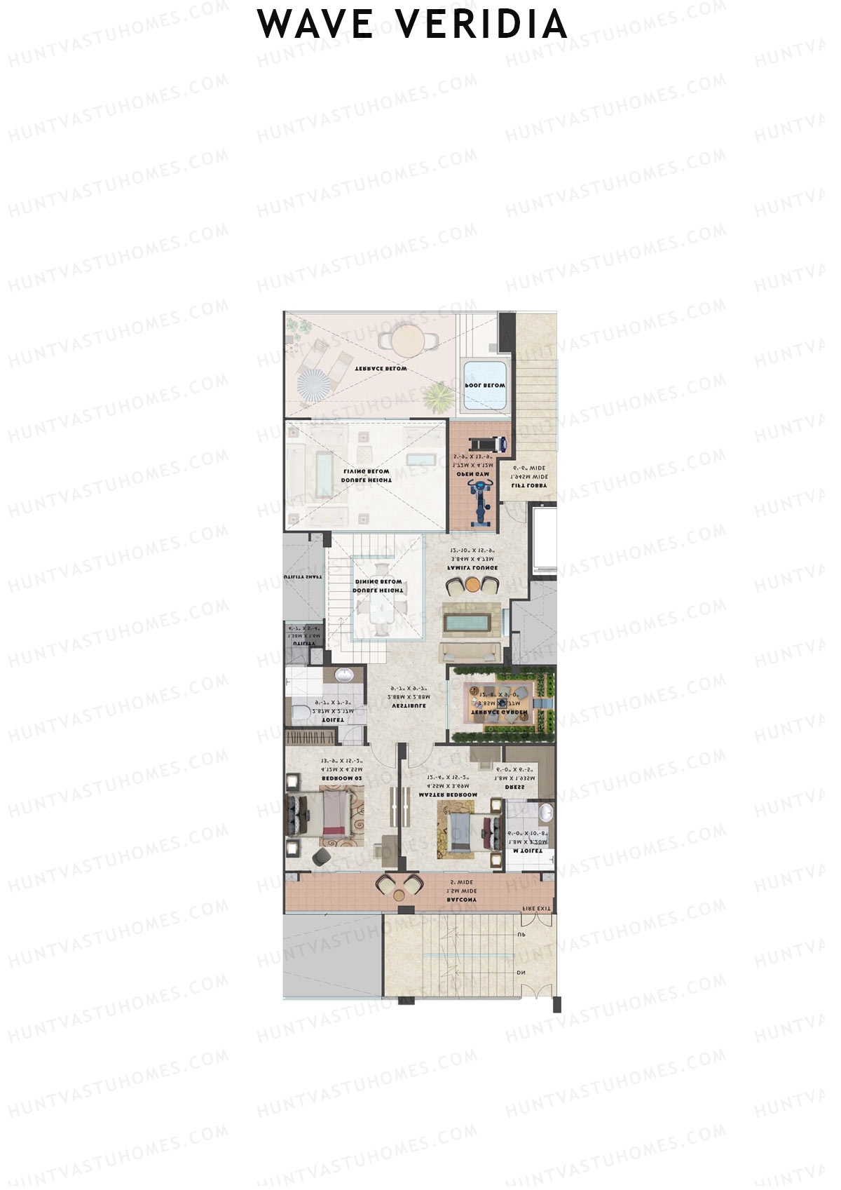 Wave Veridia Tower 1 Unit 11 (Duplex ) Floor Plan