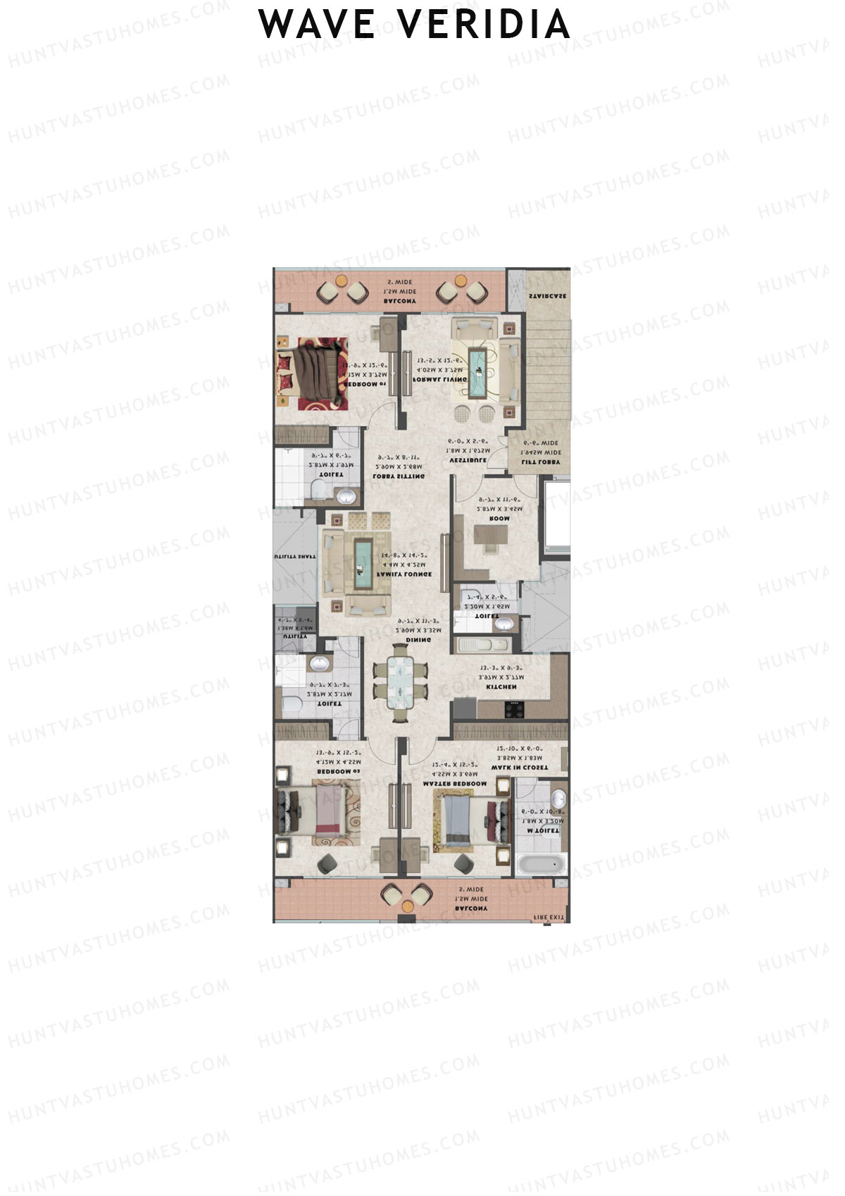 Wave Veridia Tower 1 Unit 13 Floor Plan