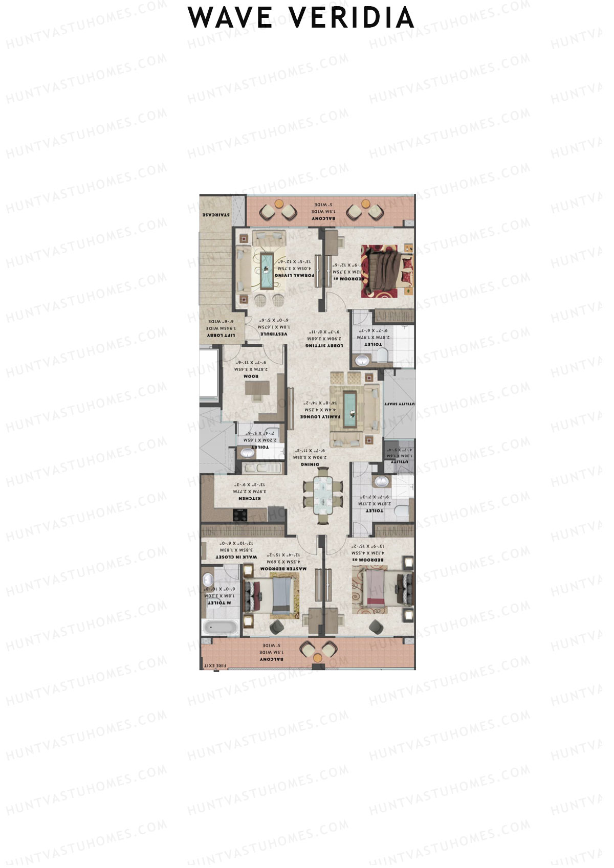 Wave Veridia Tower 1 Unit 14 Floor Plan