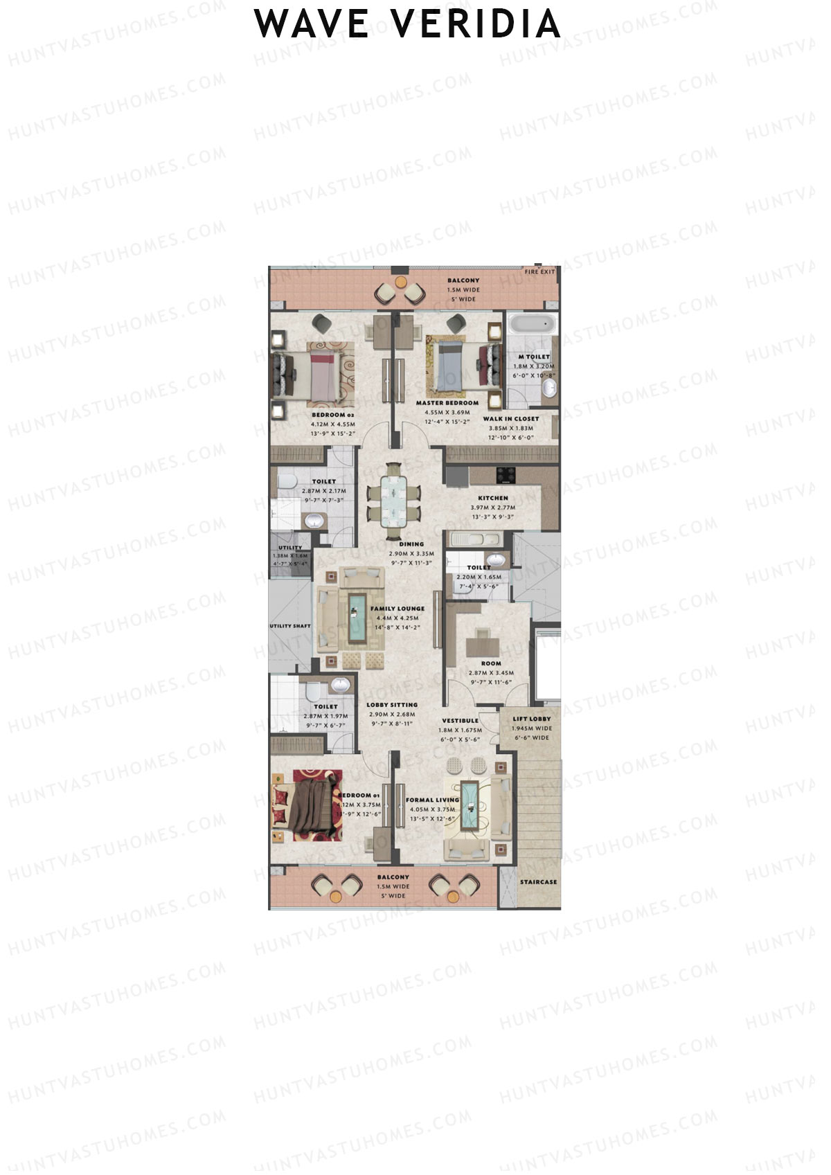 Wave Veridia Tower 1 Unit 8 Floor Plan