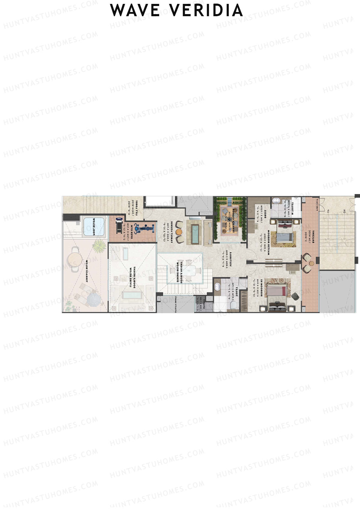 Wave Veridia Tower 2 Unit 23 (Duplex ) Floor Plan