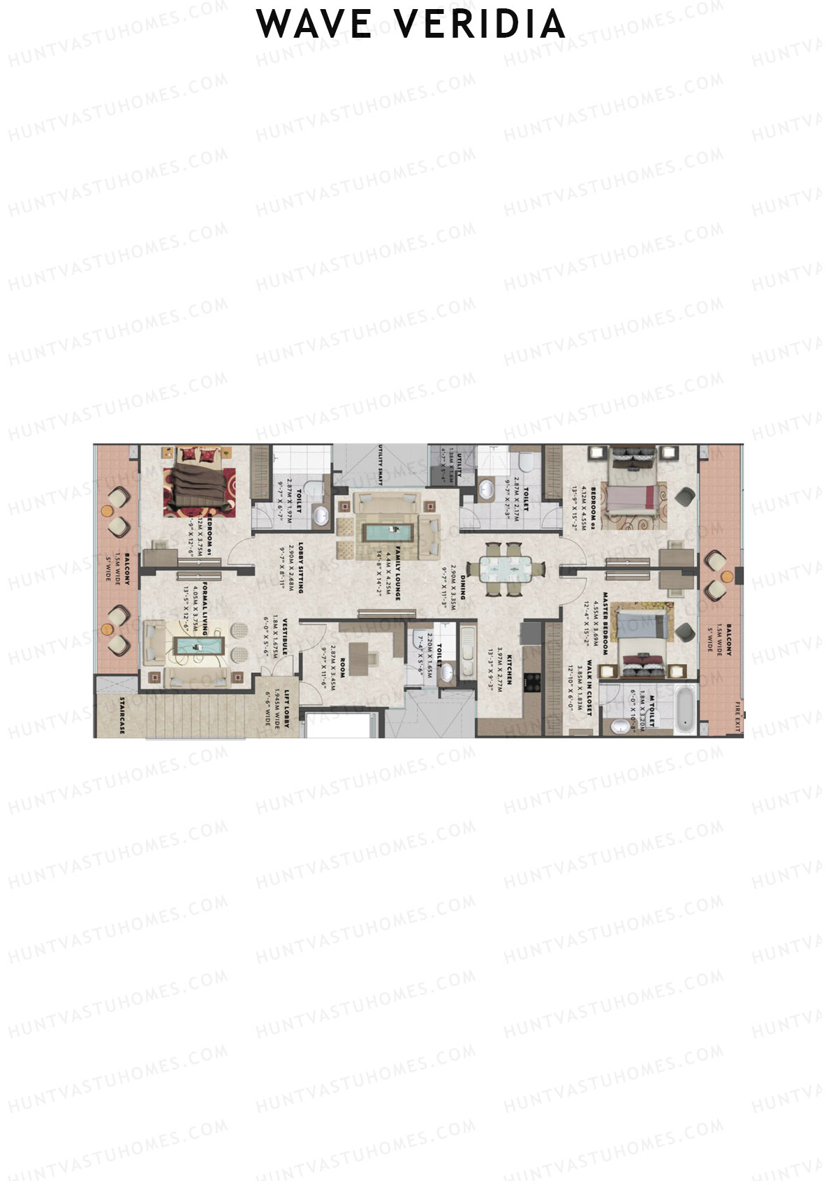 Wave Veridia Tower 2 Unit 24 Floor Plan