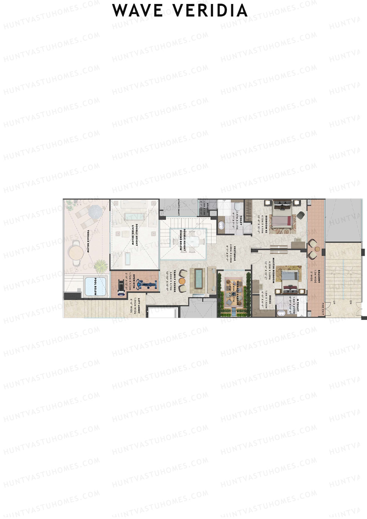 Wave Veridia Tower 2 Unit 24 (Duplex ) Floor Plan