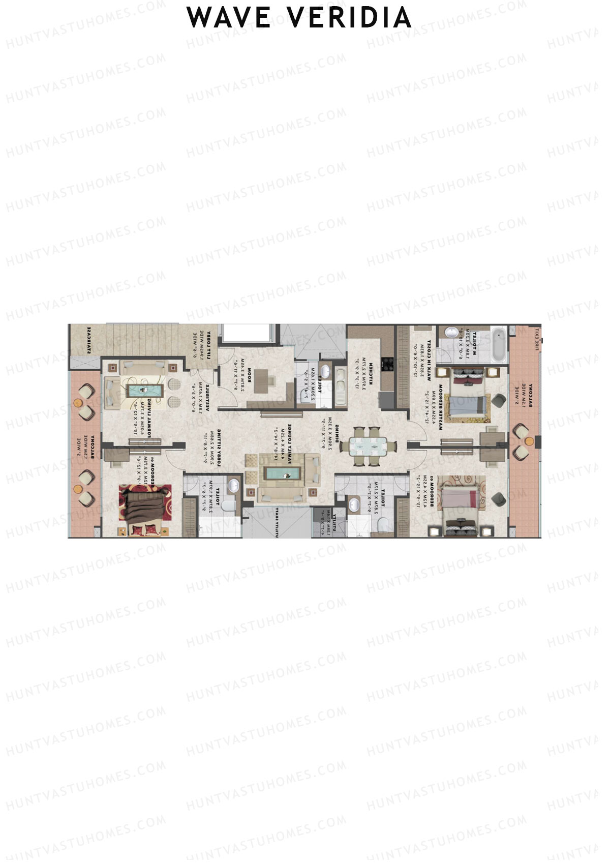 Wave Veridia Tower 3 Unit 11 Floor Plan
