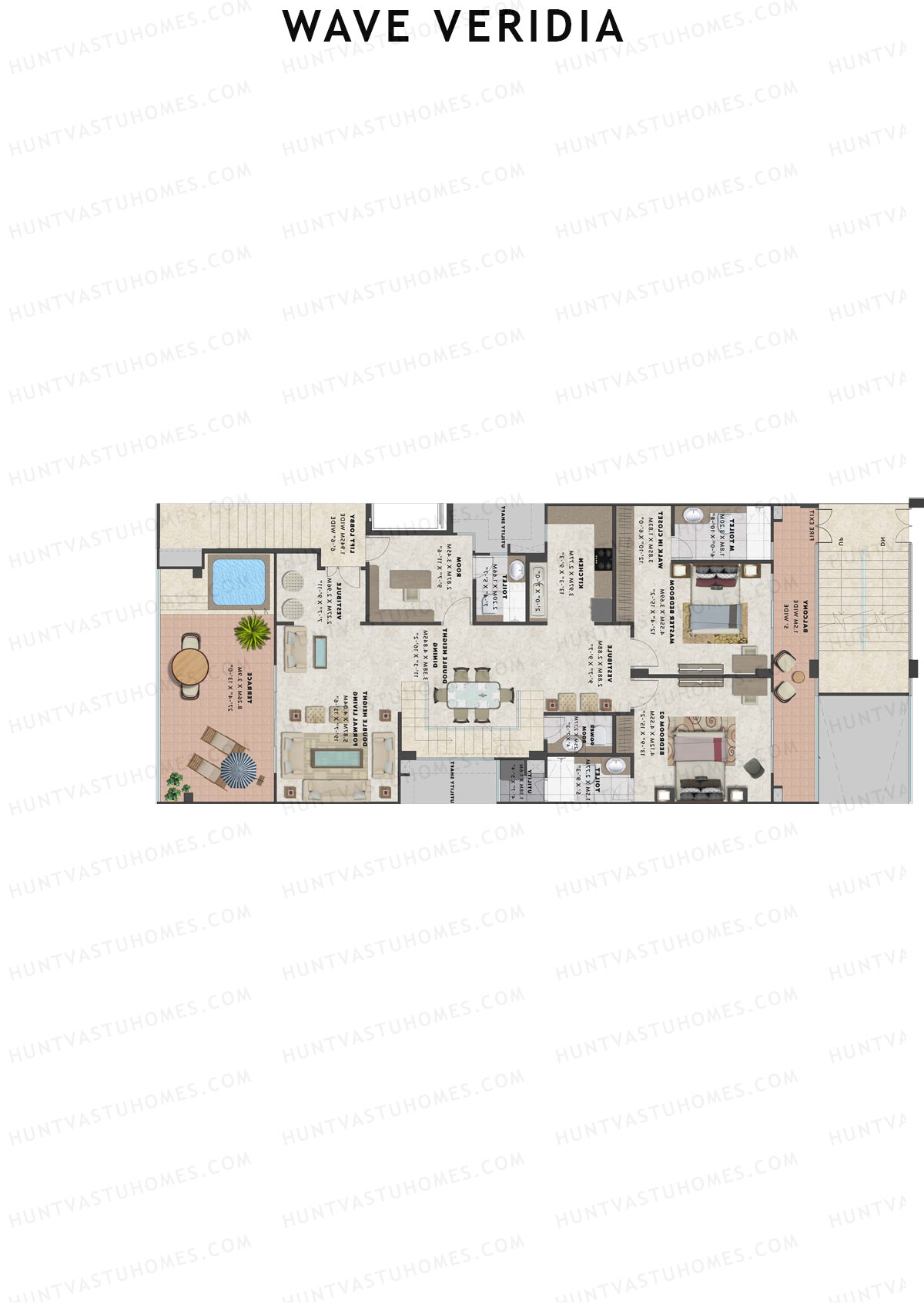 Wave Veridia Tower 3 Unit 13 (Duplex ) Floor Plan