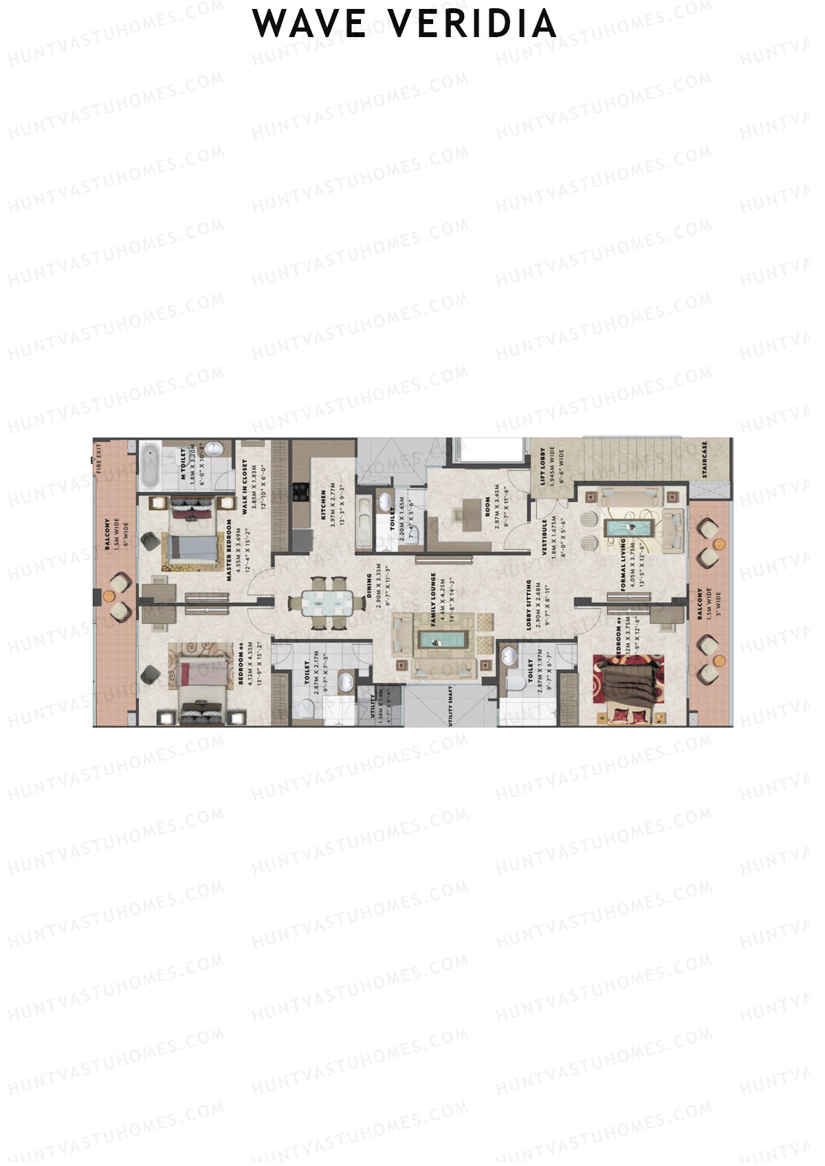 Wave Veridia Tower 3 Unit 8 Floor Plan