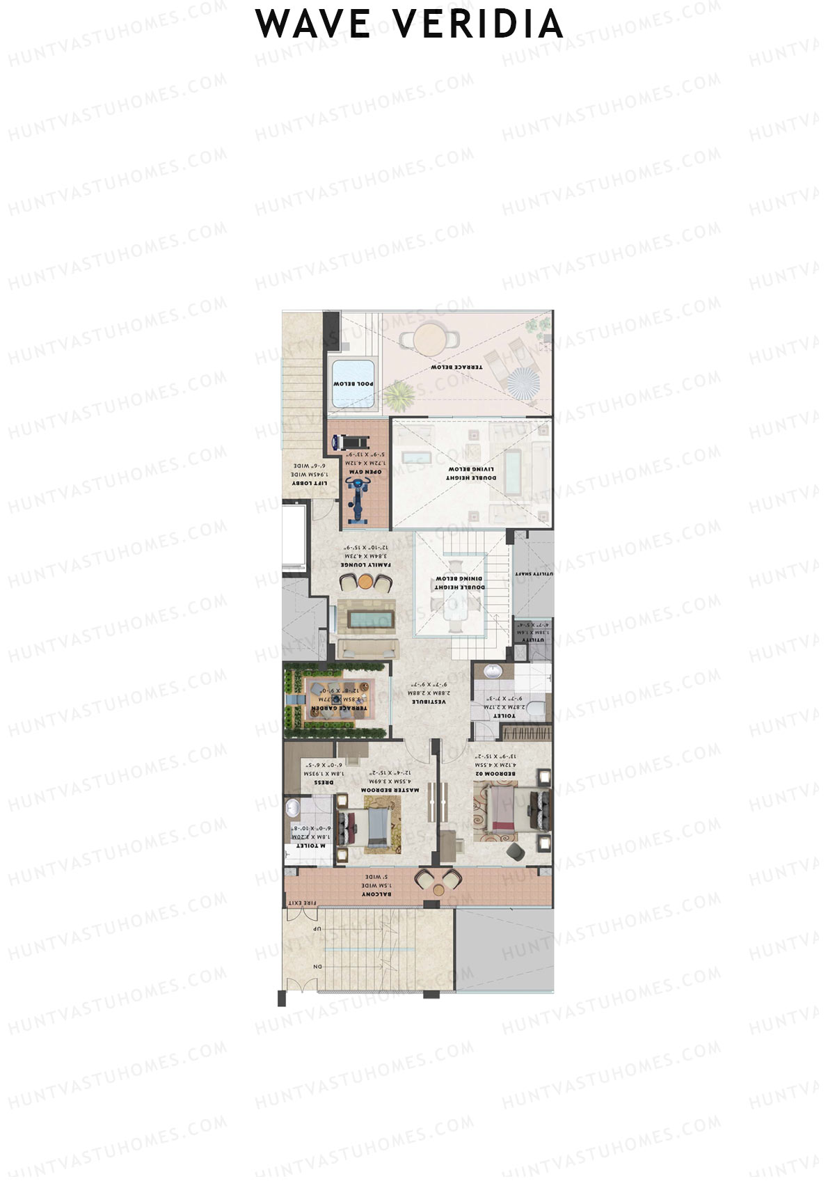 Wave Veridia Tower 5 Unit 8 (Duplex ) Floor Plan