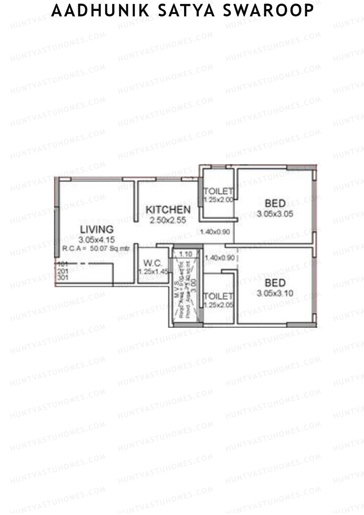Aadhunik Satya Swaroop Tower A Unit 1 Floor Plan