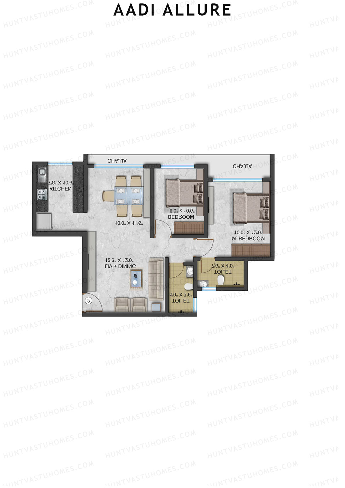 Aadi Allure Wing Acacia Unit 1 Floor Plan