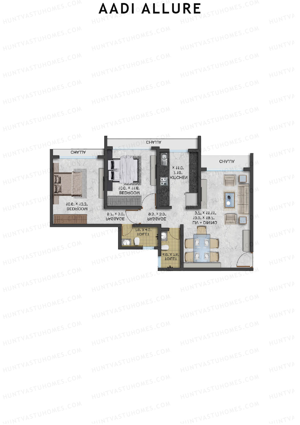 Aadi Allure Wing Acacia Unit 4 Floor Plan
