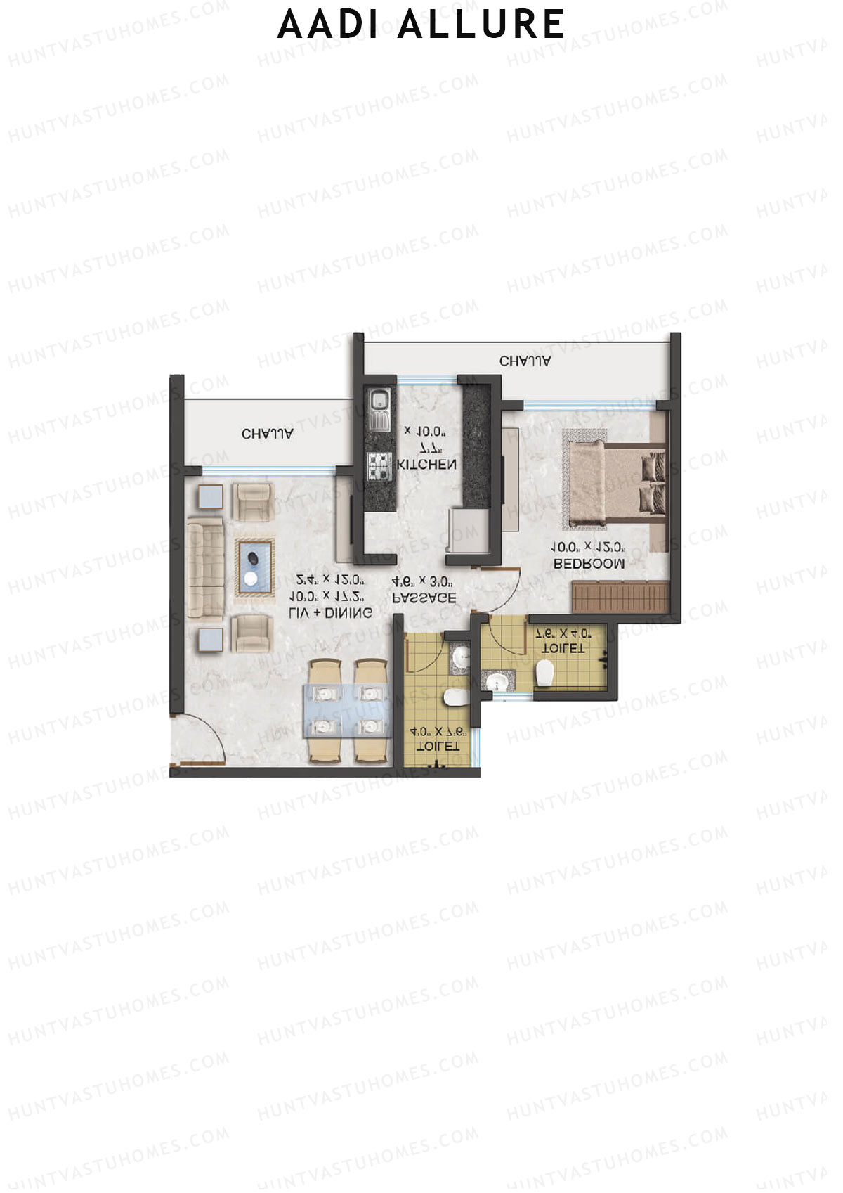 Aadi Allure Wing Dahlia Unit 1 Floor Plan