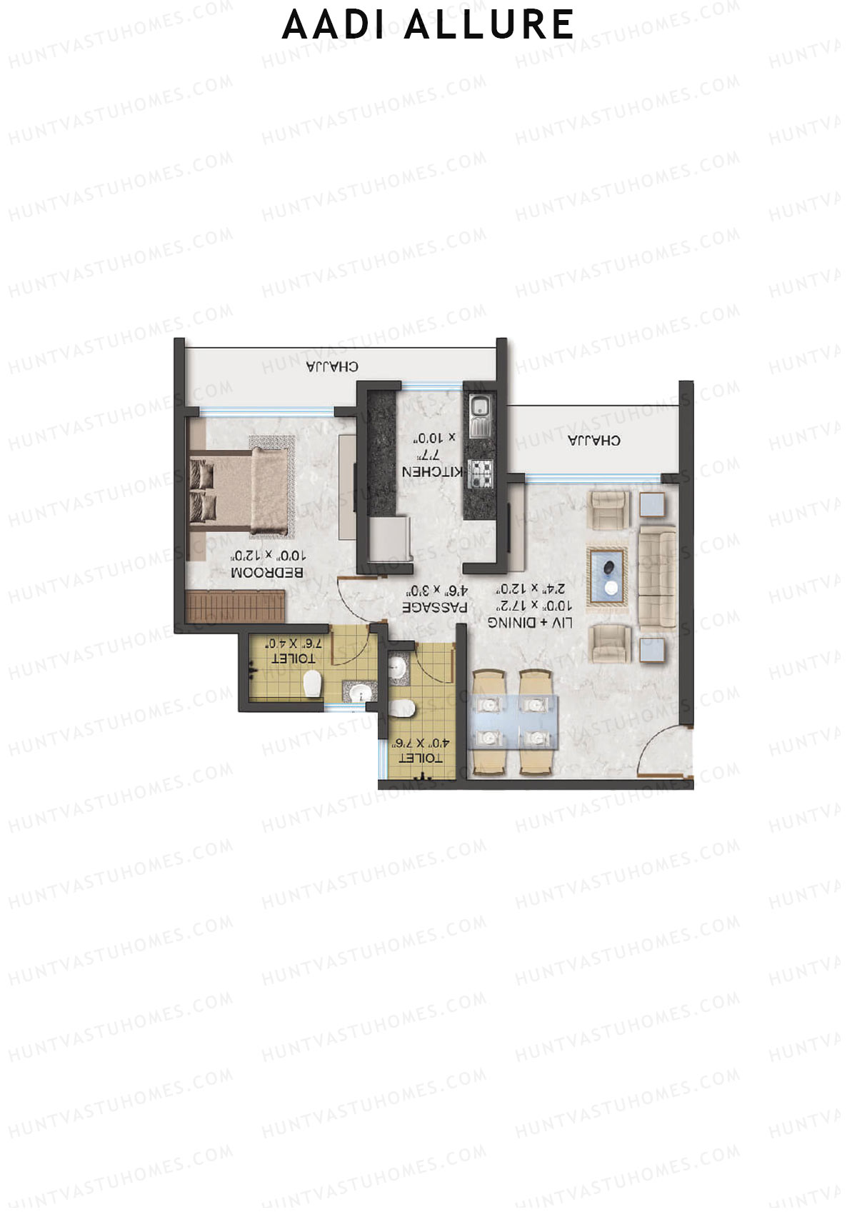 Aadi Allure Wing Dahlia Unit 4 Floor Plan