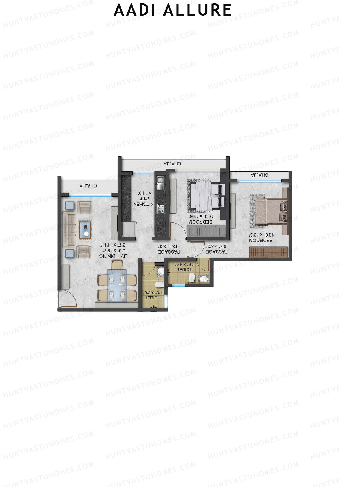 Aadi Allure Wing Emillia Unit 1 Floor Plan