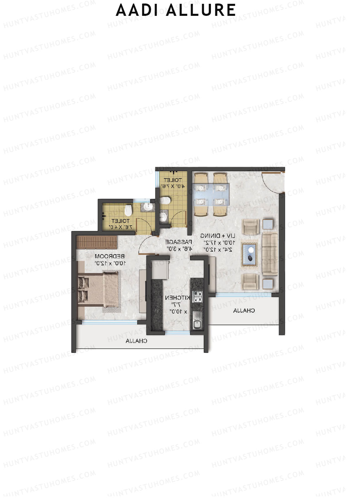Aadi Allure Wing Emillia Unit 3 Floor Plan