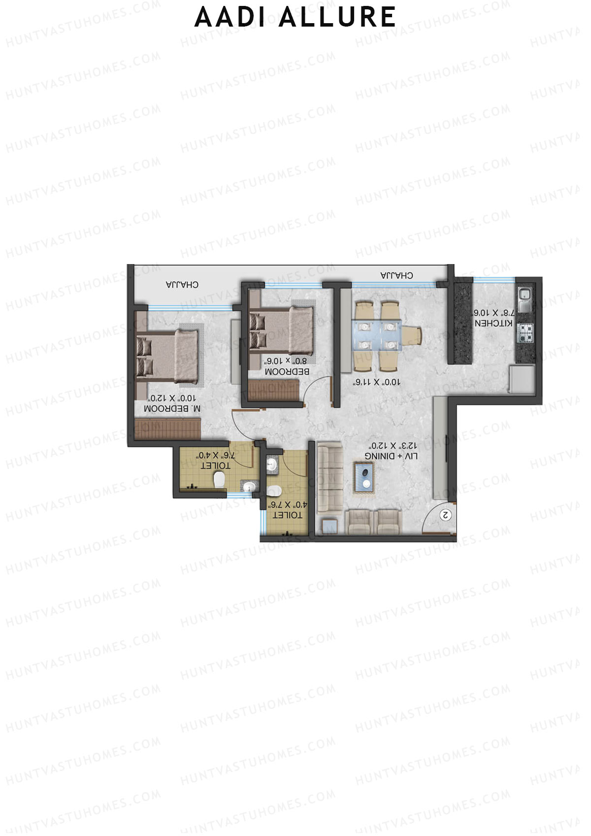 Aadi Allure Wing Emillia Unit 4 Floor Plan