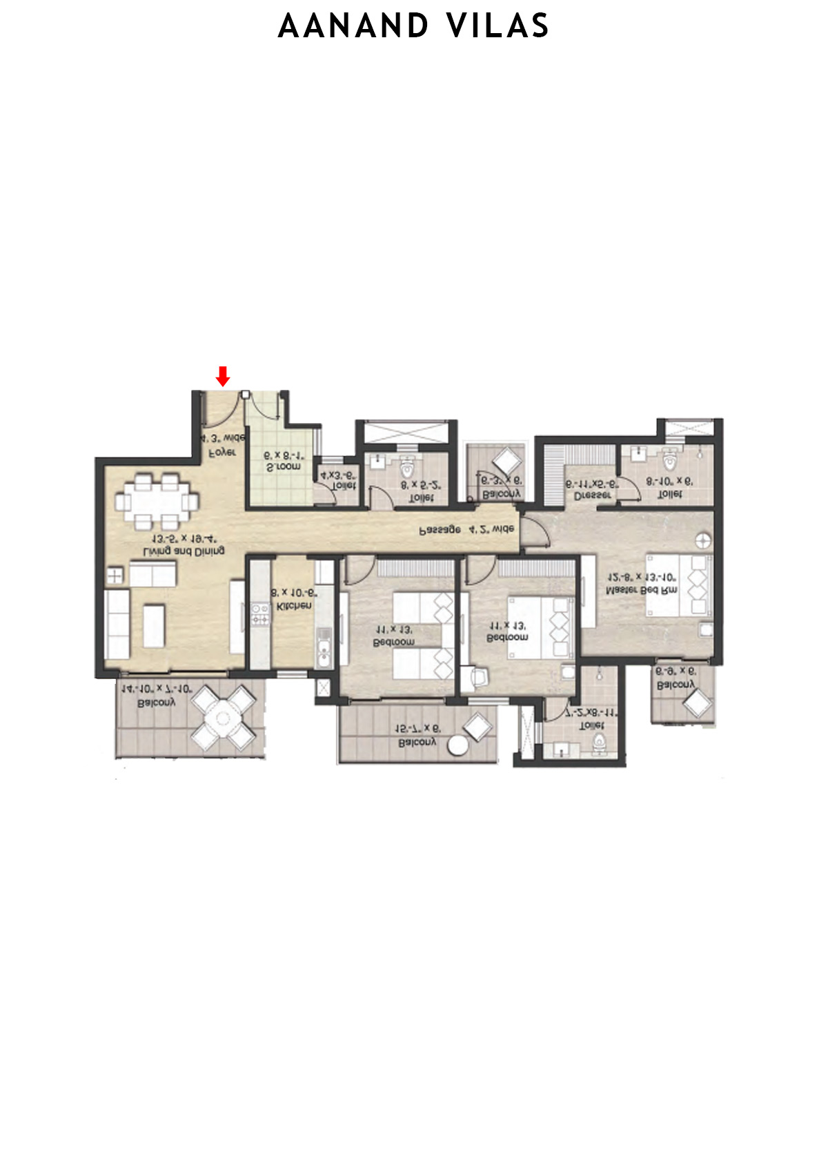 Aanand Vilas Tower 10 Unit B Floor Plan
