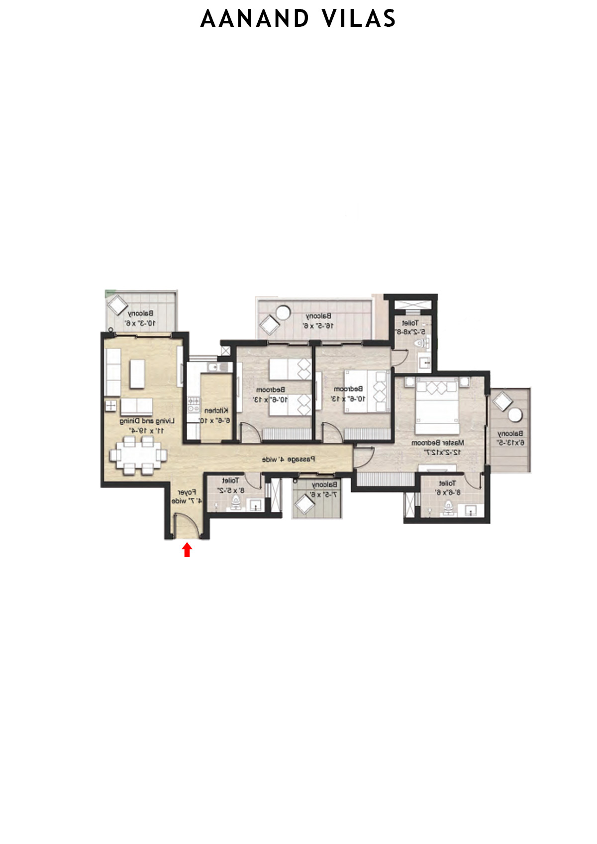 Aanand Vilas Tower 12 Unit A Floor Plan
