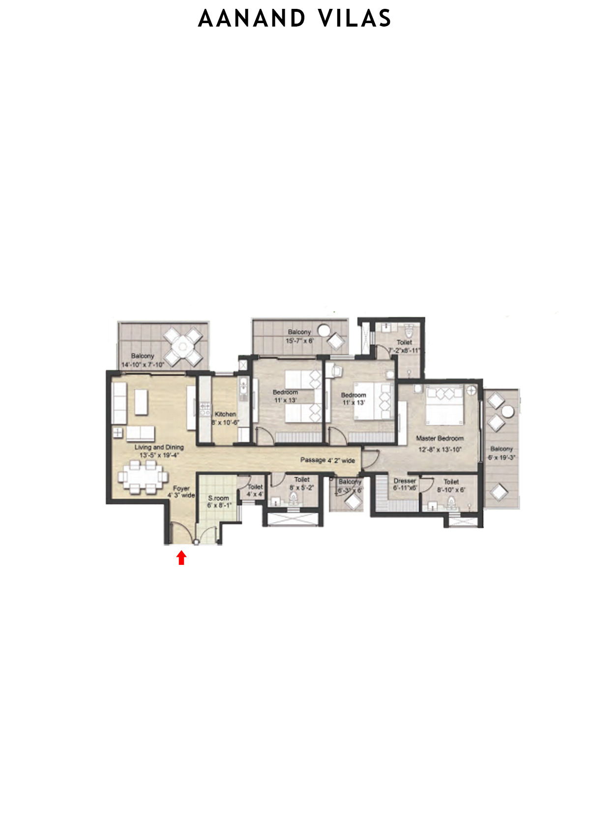 Aanand Vilas Tower 1 Unit A Floor Plan