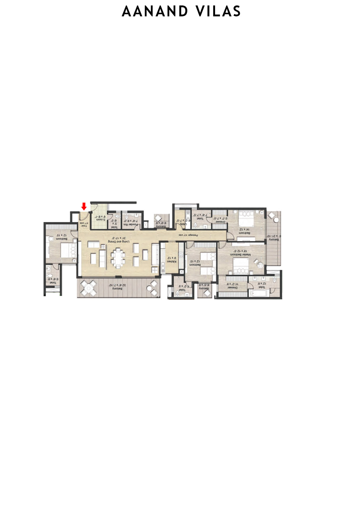 Aanand Vilas Tower 3 Unit B Floor Plan